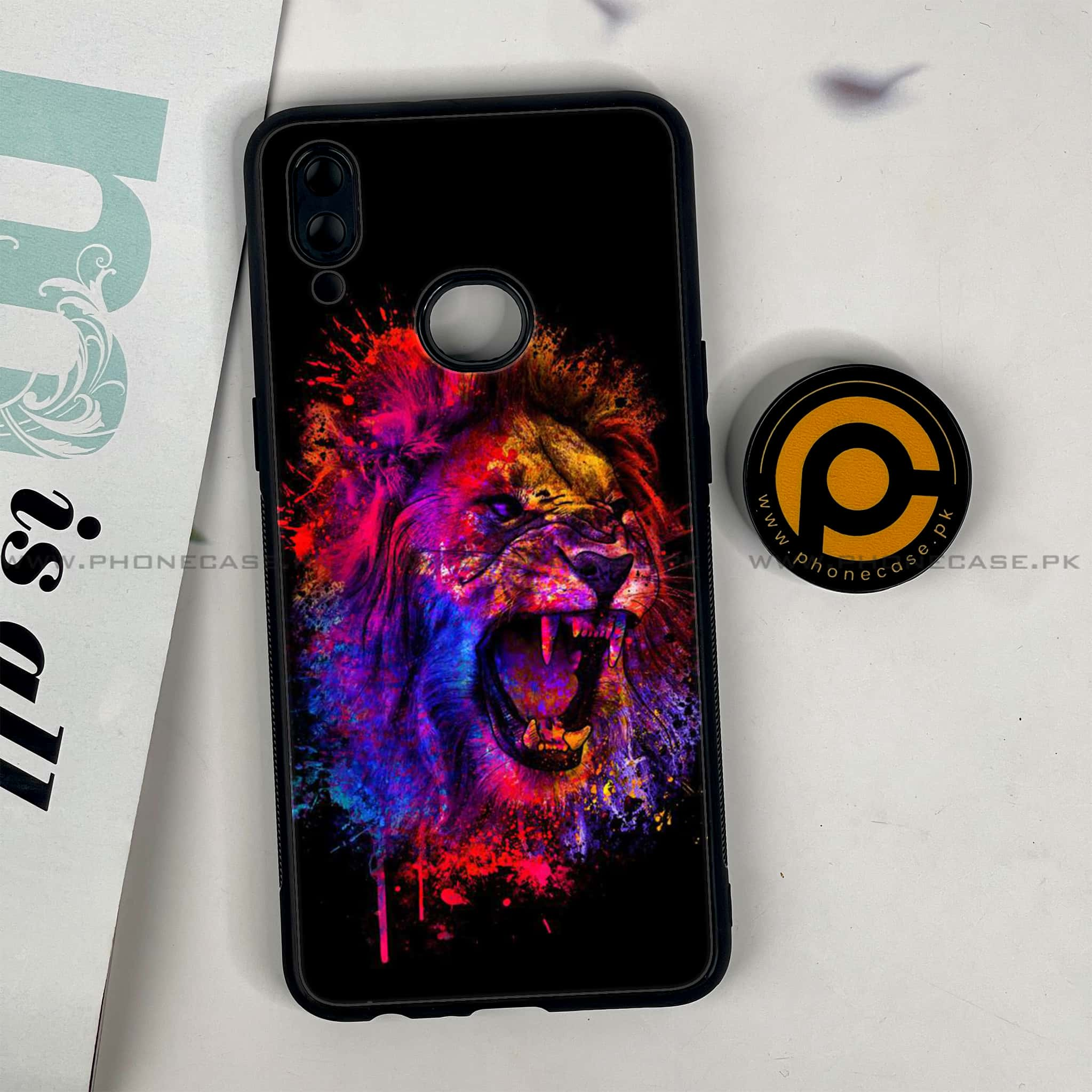 Galaxy A10s - Tiger 2.0 Series - Premium Printed Glass soft Bumper shock Proof Case