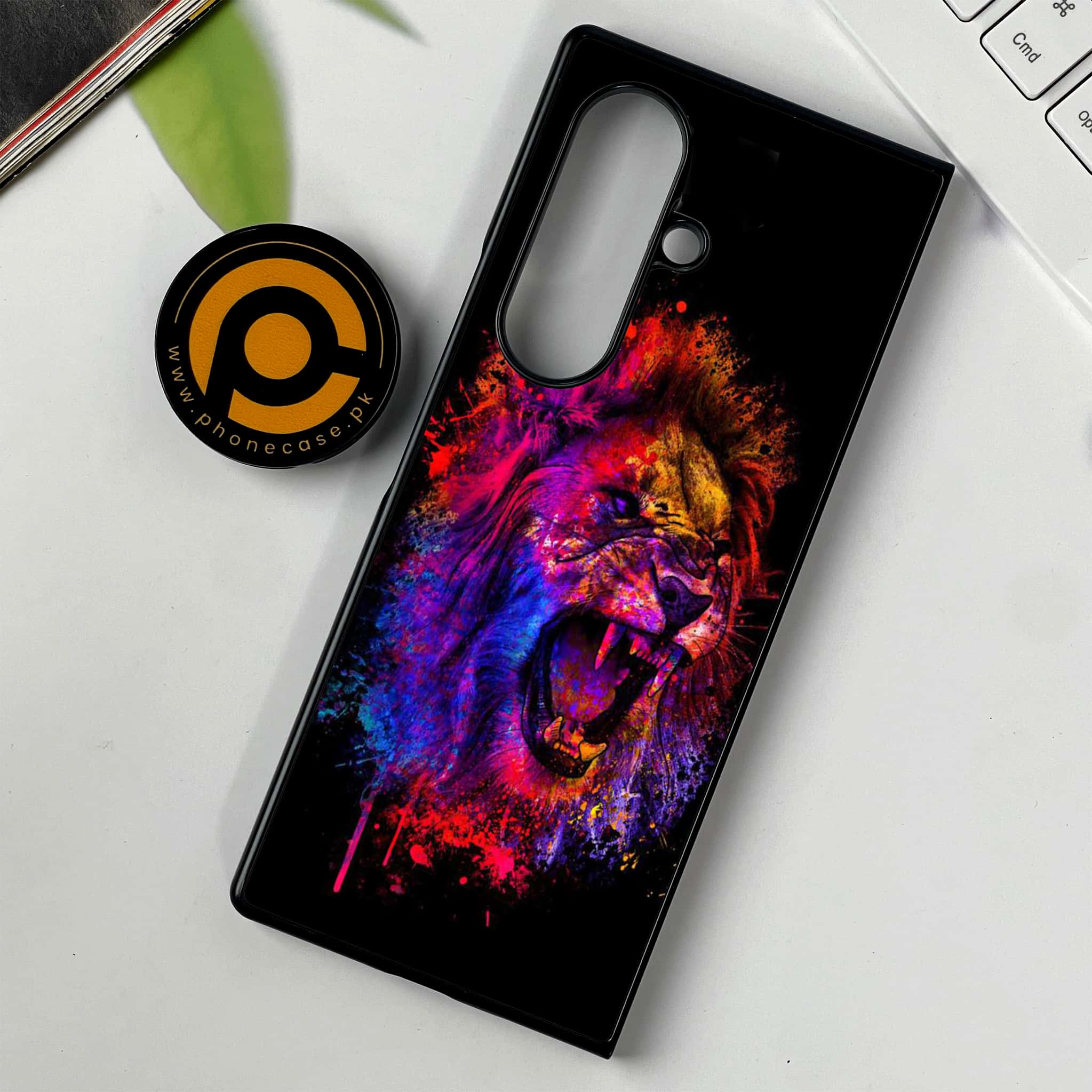Samsung Galaxy Z Fold 7 - Tiger 2.0 Series - Premium Metal Printed soft Bumper shock Proof Case