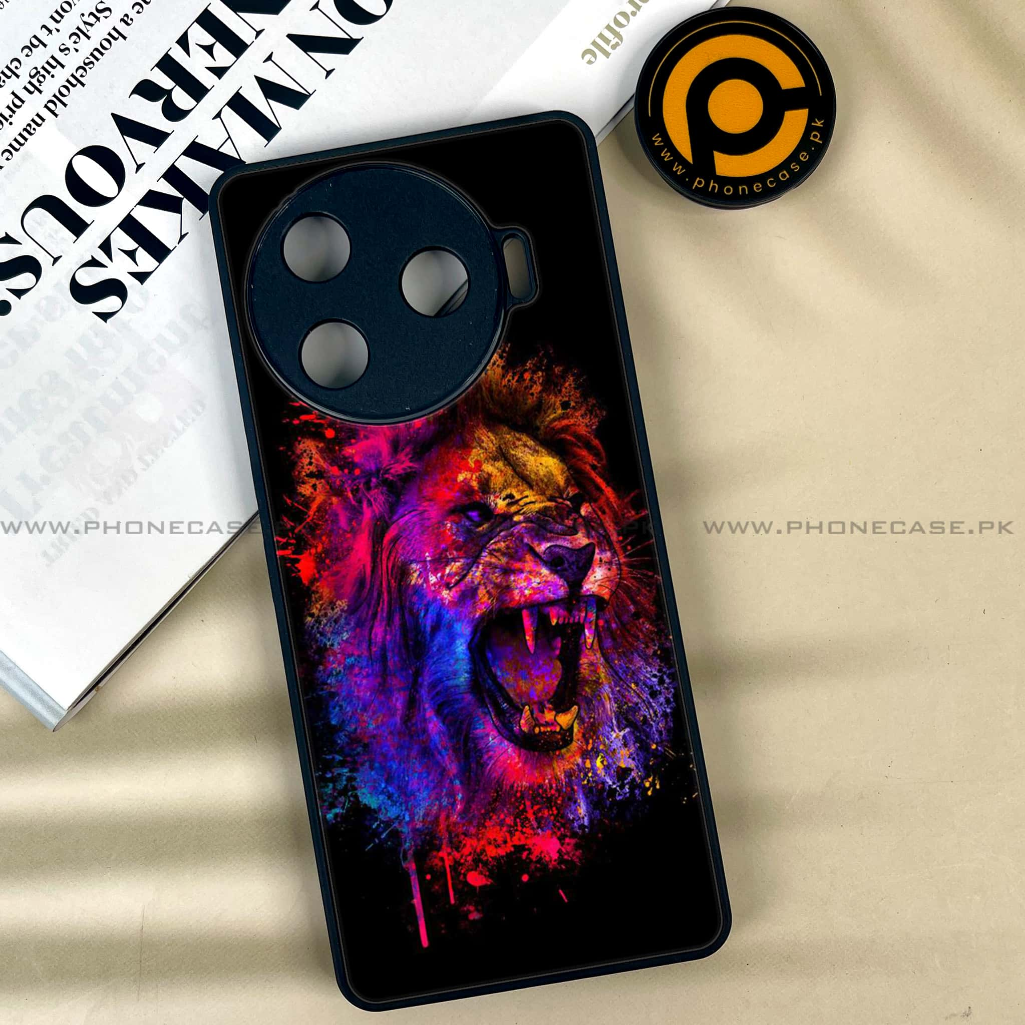 Tecno Camon 30 Pro - Tiger 2.0 Series - Premium Printed Glass soft Bumper shock Proof Case