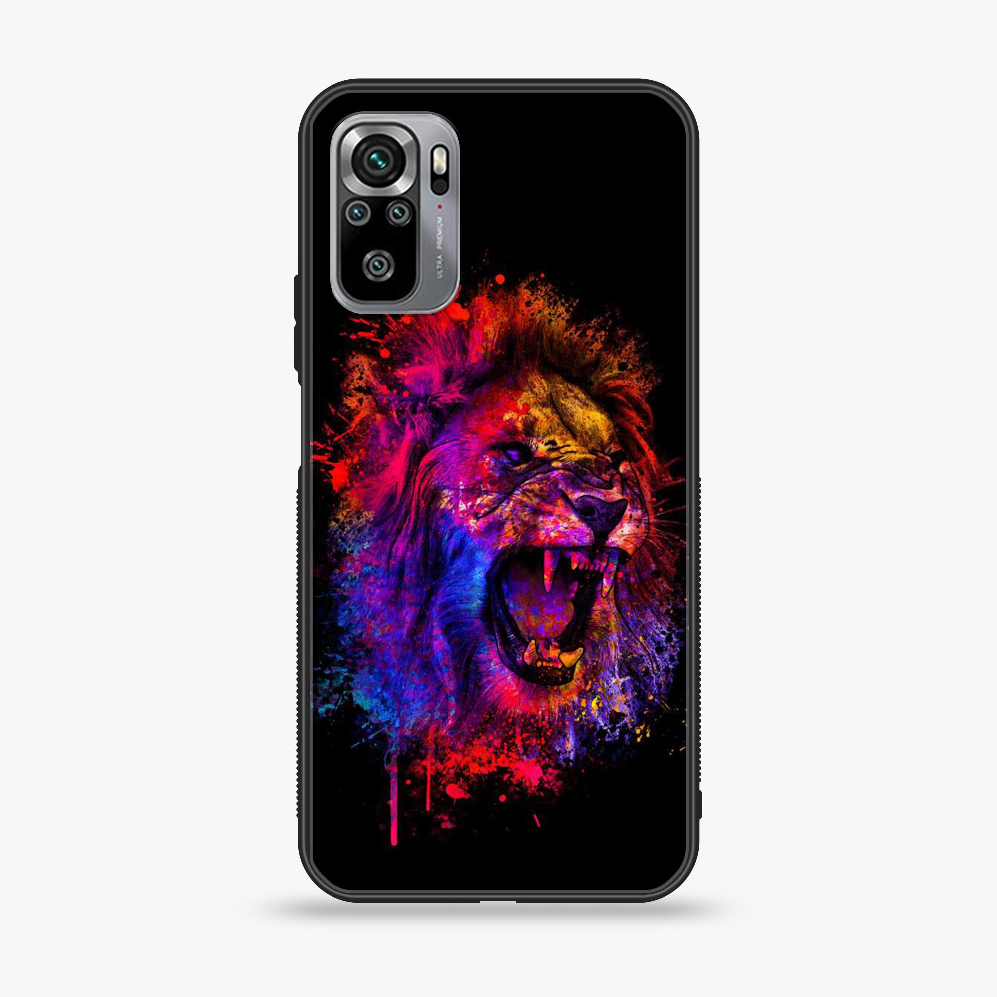 Xiaomi Redmi Note 10S- Tiger 2.0 Series - Premium Printed Glass soft Bumper shock Proof Case