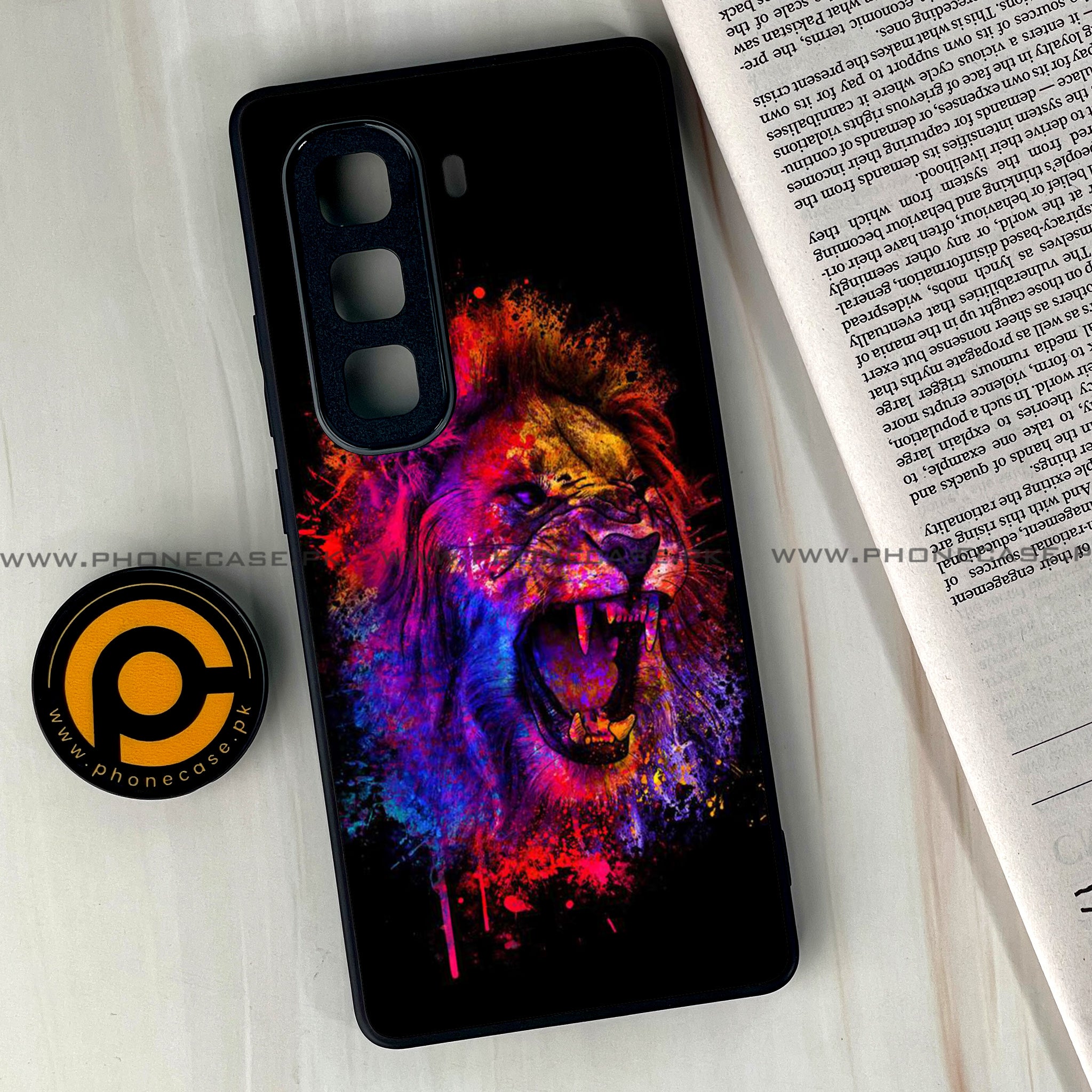 Infinix Hot 50 Pro Plus - Tiger 2.0 Series - Premium Printed Glass soft Bumper shock Proof Case