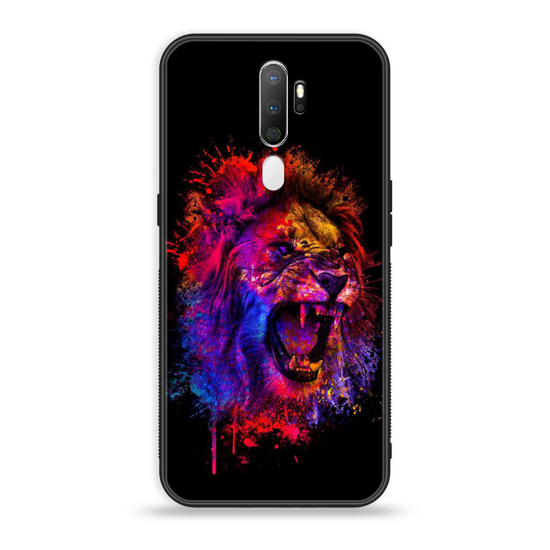 Oppo A5 2020 - Tiger 2.0 Series - Premium Printed Glass soft Bumper shock Proof Case