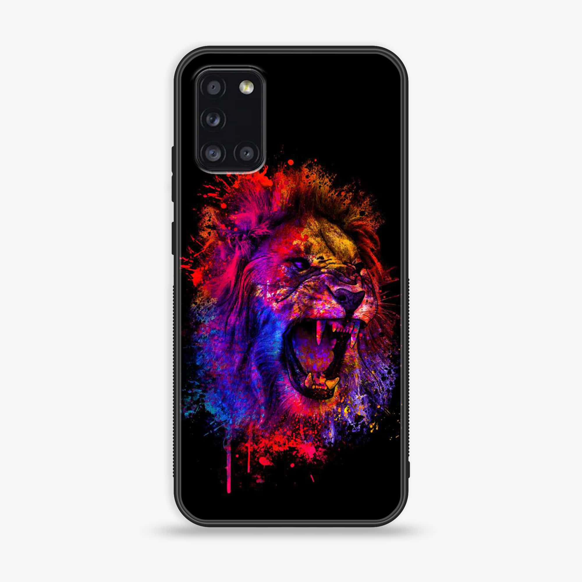 Samsung Galaxy A31 - Tiger Series 2.0 - Premium Printed Glass soft Bumper shock Proof Case