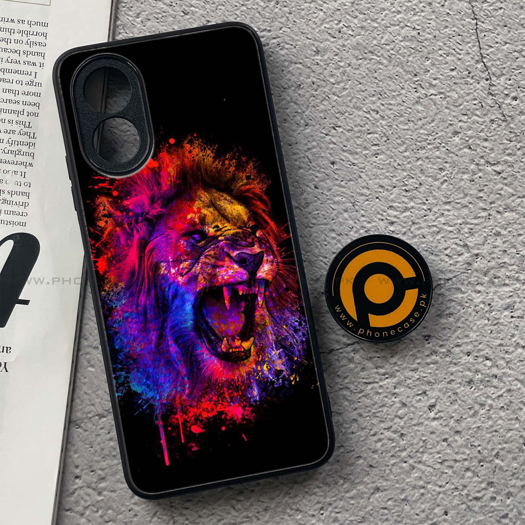 Oppo A18 4G - Tiger 2.0 Series - Premium Printed Glass soft Bumper shock Proof Case