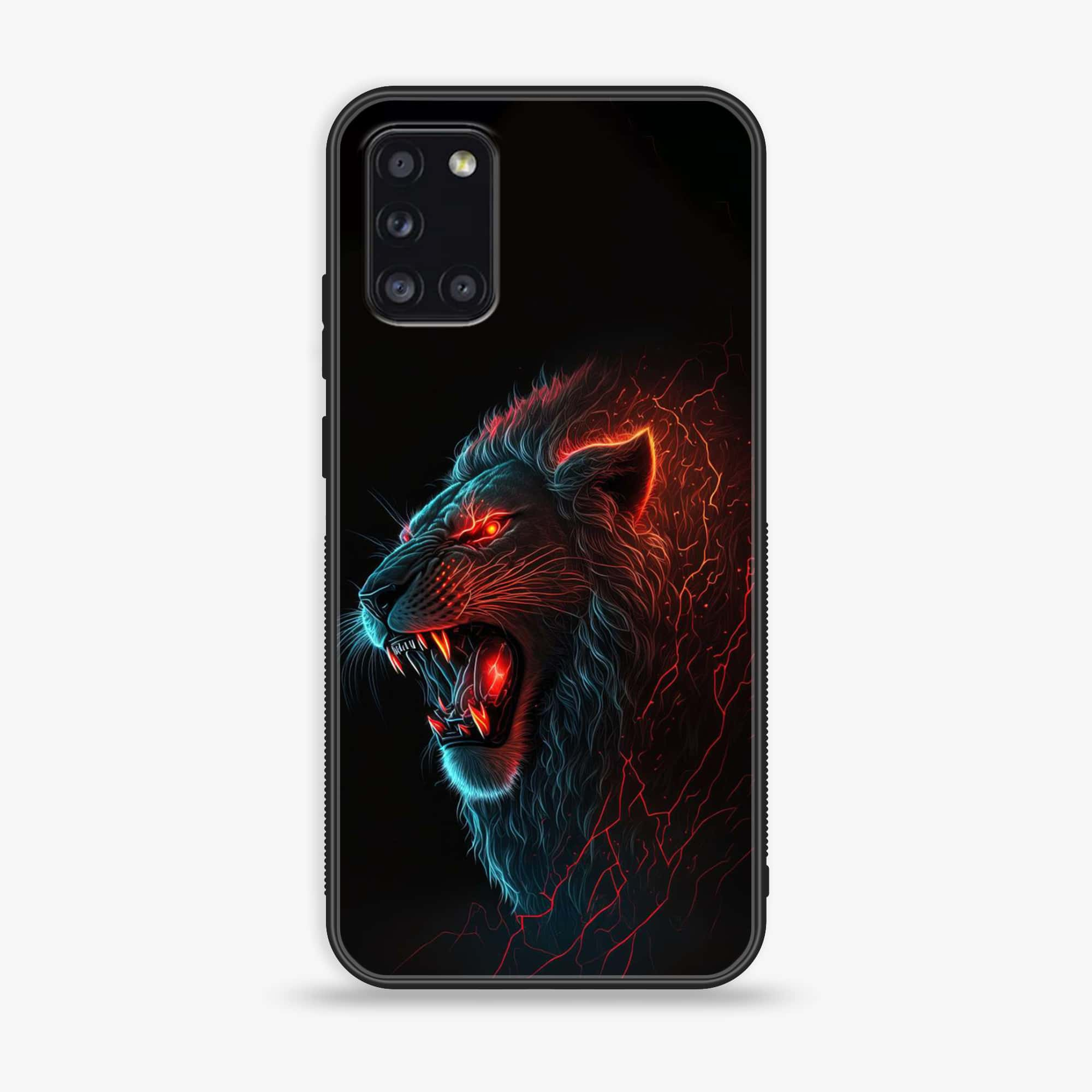 Samsung Galaxy A31 - Tiger Series 2.0 - Premium Printed Glass soft Bumper shock Proof Case