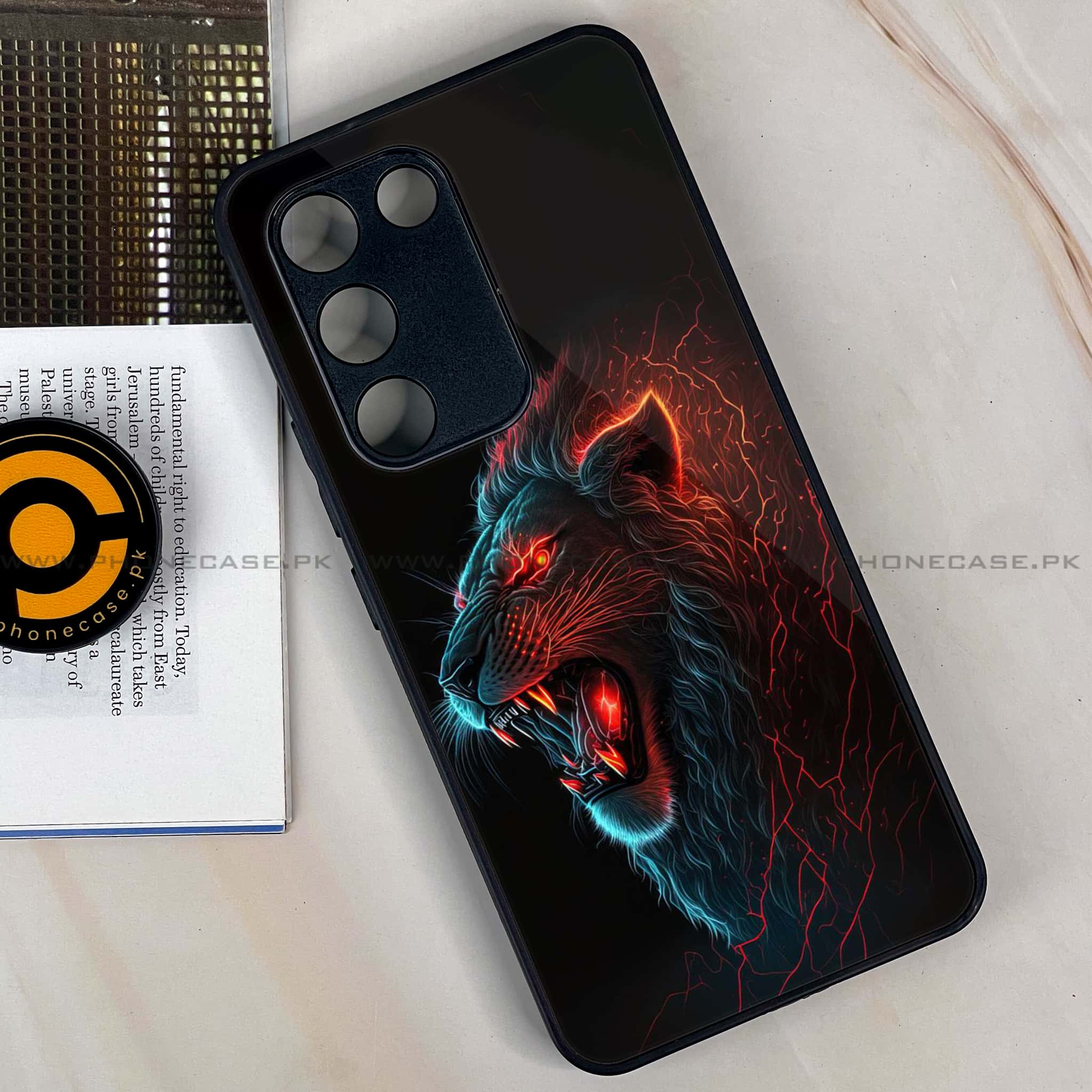Vivo V30 Lite 4G - Tiger 2.0 Series - Premium Metal Printed soft Bumper shock Proof Case