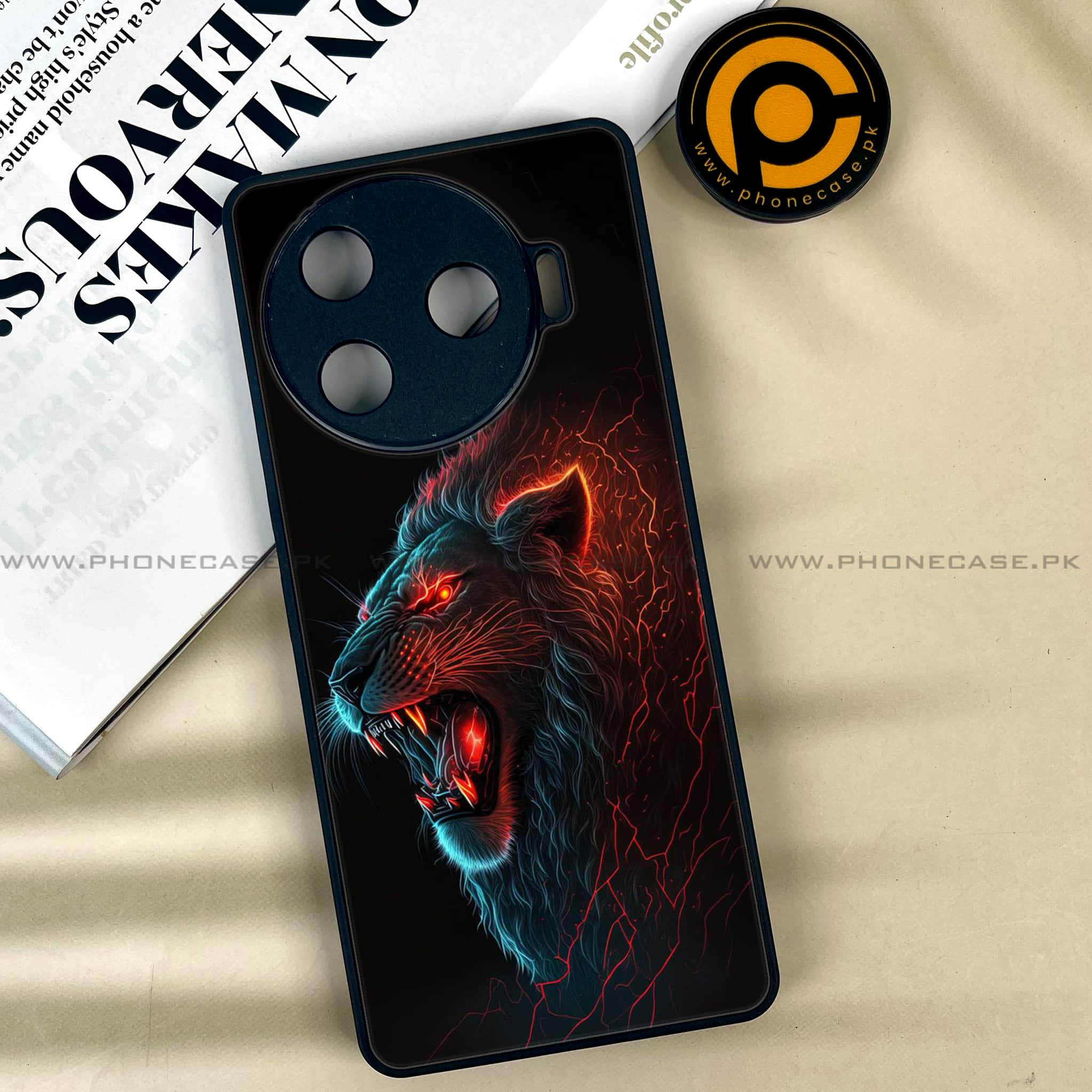 Tecno Camon 30 Pro - Tiger 2.0 Series - Premium Printed Glass soft Bumper shock Proof Case