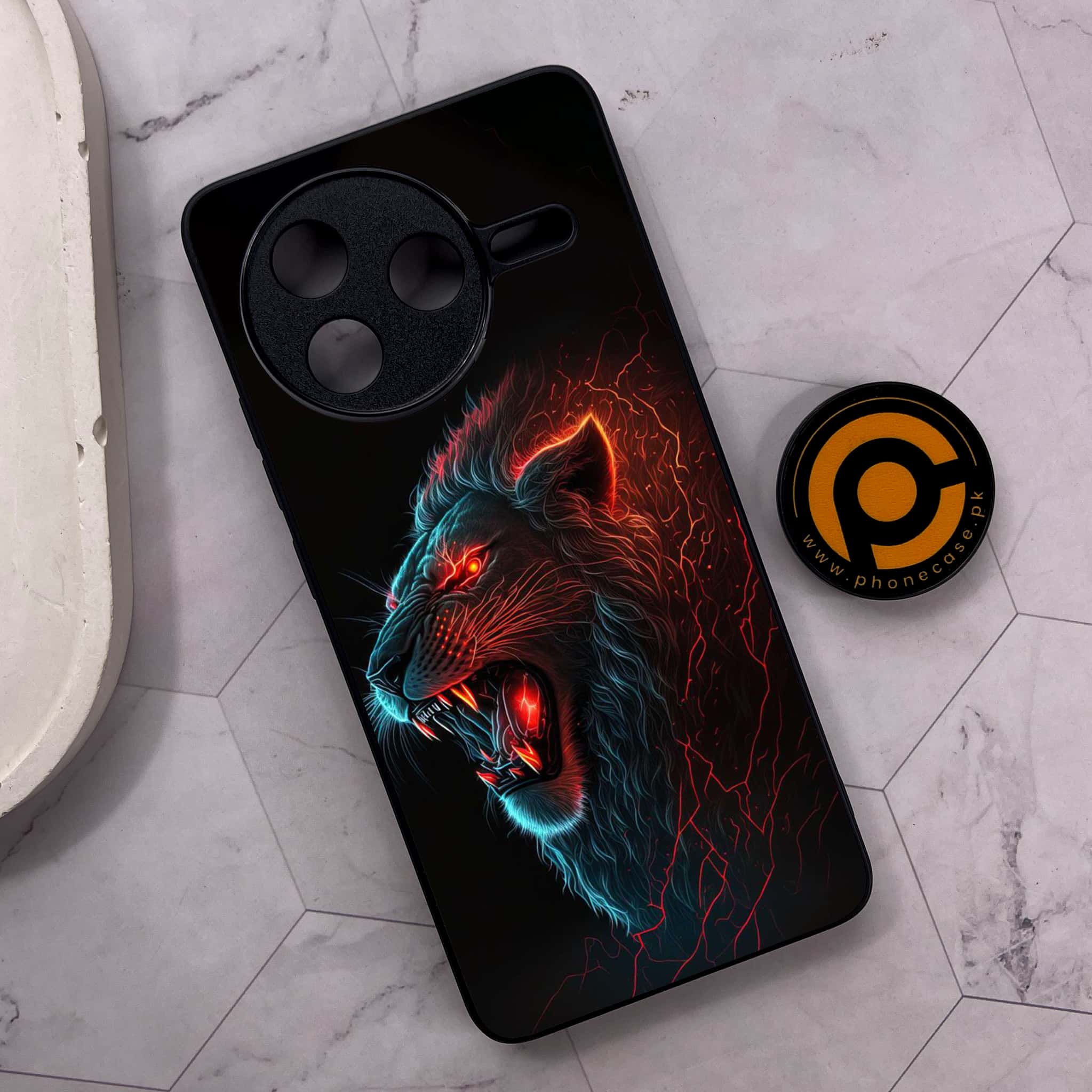 Xiaomi Poco F7 Pro 5G - Tiger 2.0 Series - Premium Metal Printed soft Bumper shock Proof Case