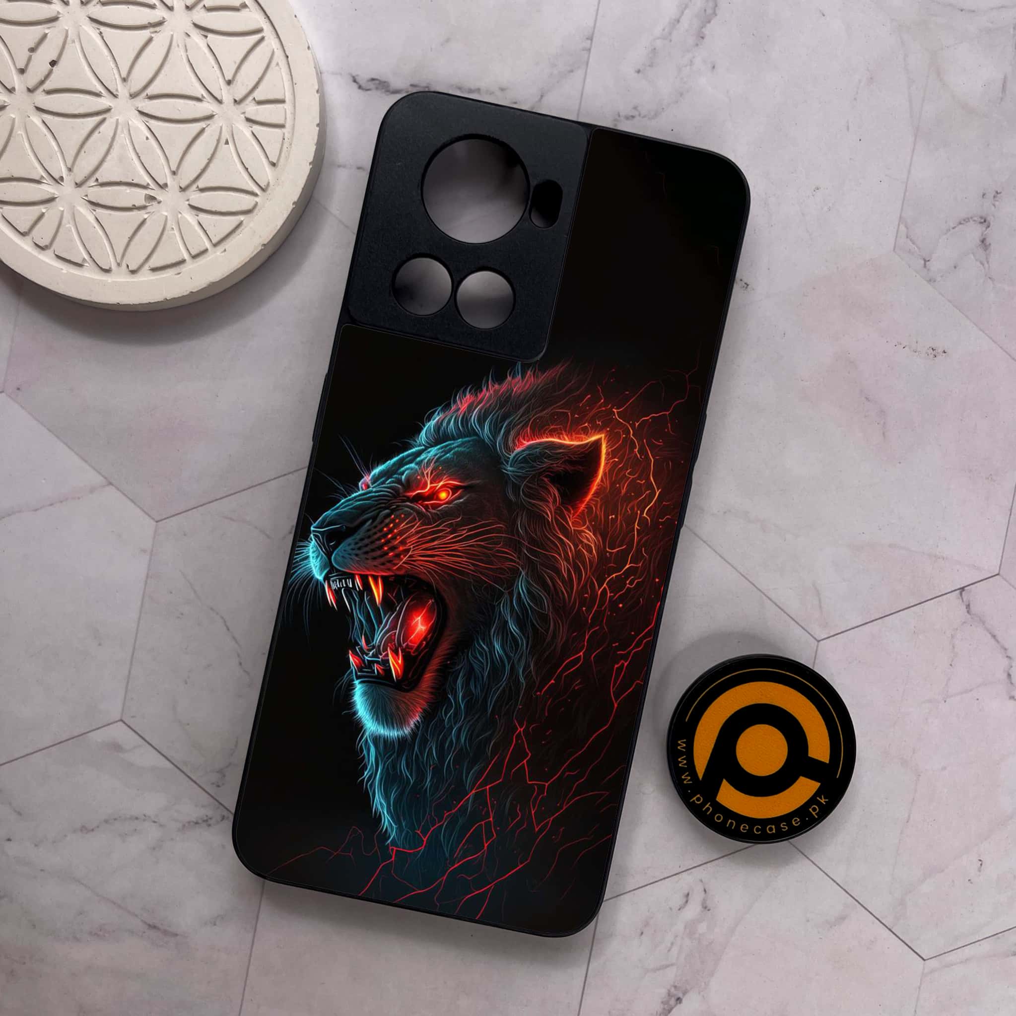 OnePlus 10R -  Tiger 2.0 Series - Premium Metal Printed soft Bumper shock Proof Case