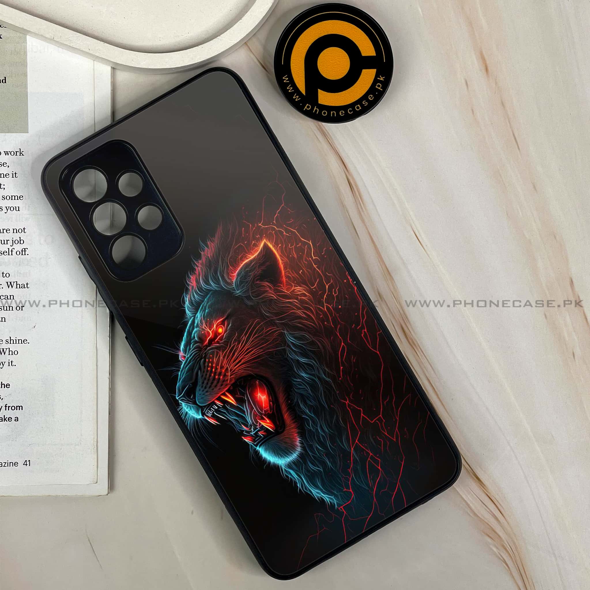 Samsung Galaxy A13 - Tiger 2.0 Series - Premium Printed Glass soft Bumper shock Proof Case