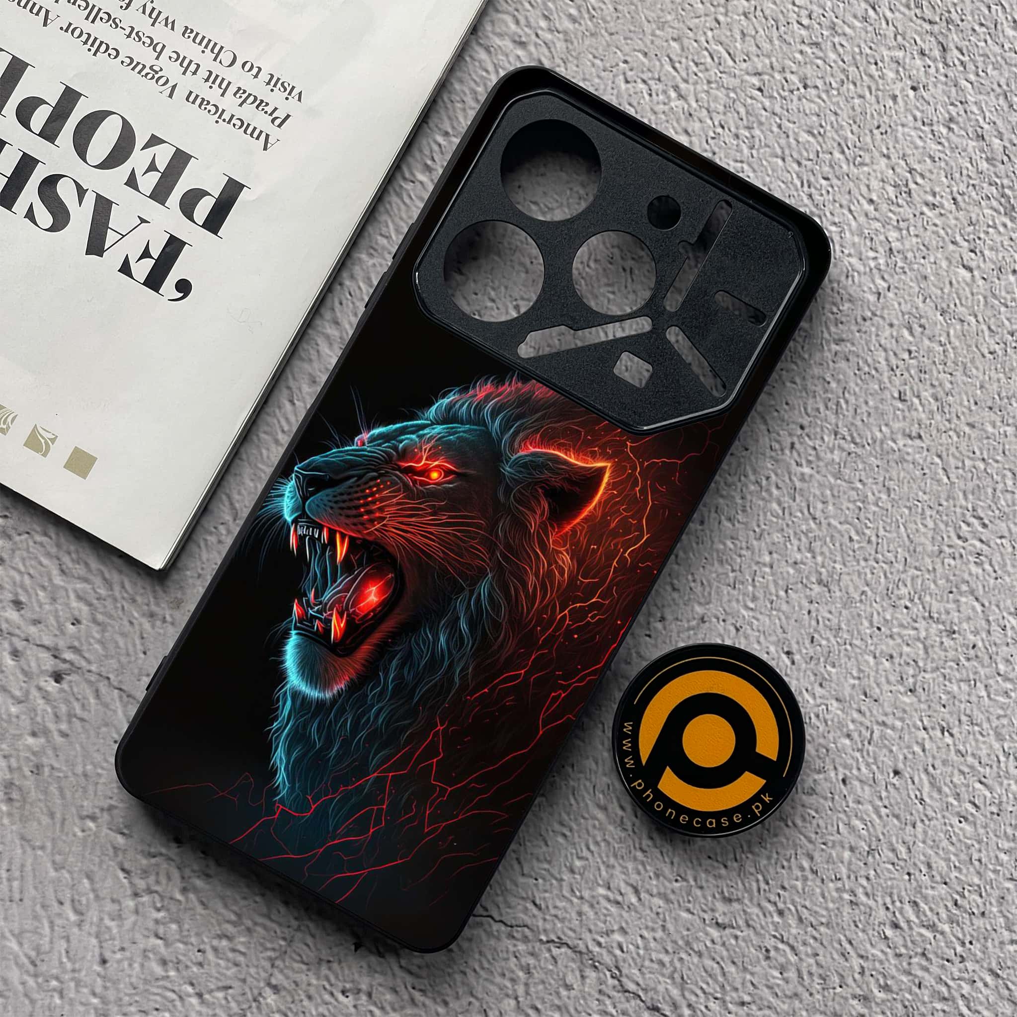 Tecno Pova 6 Neo - Tiger 2.0 Series - Premium Metal  Printed soft Bumper shock Proof Case