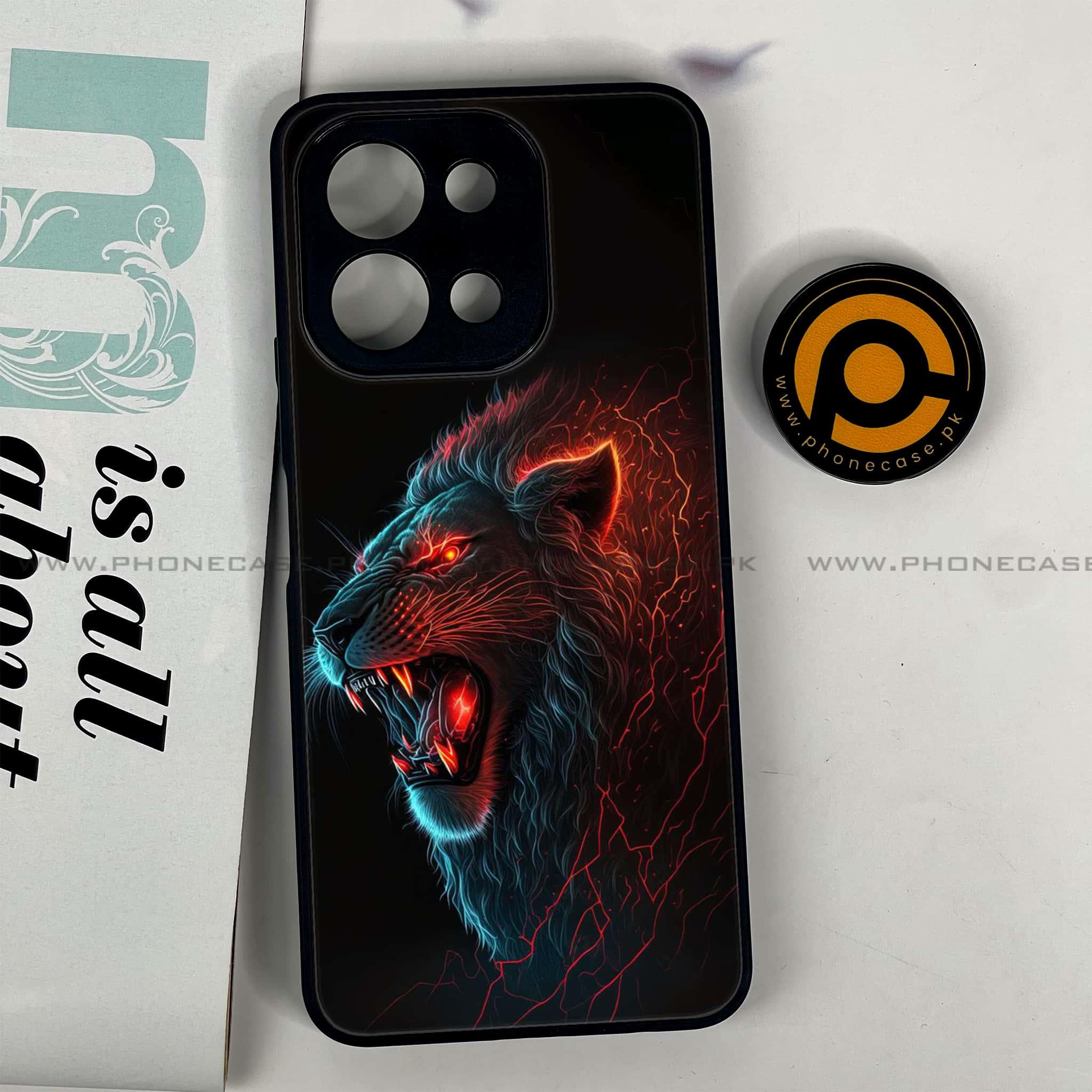 Vivo Y28 - Tiger 2.0 Series - Premium Printed Glass soft Bumper shock Proof Case