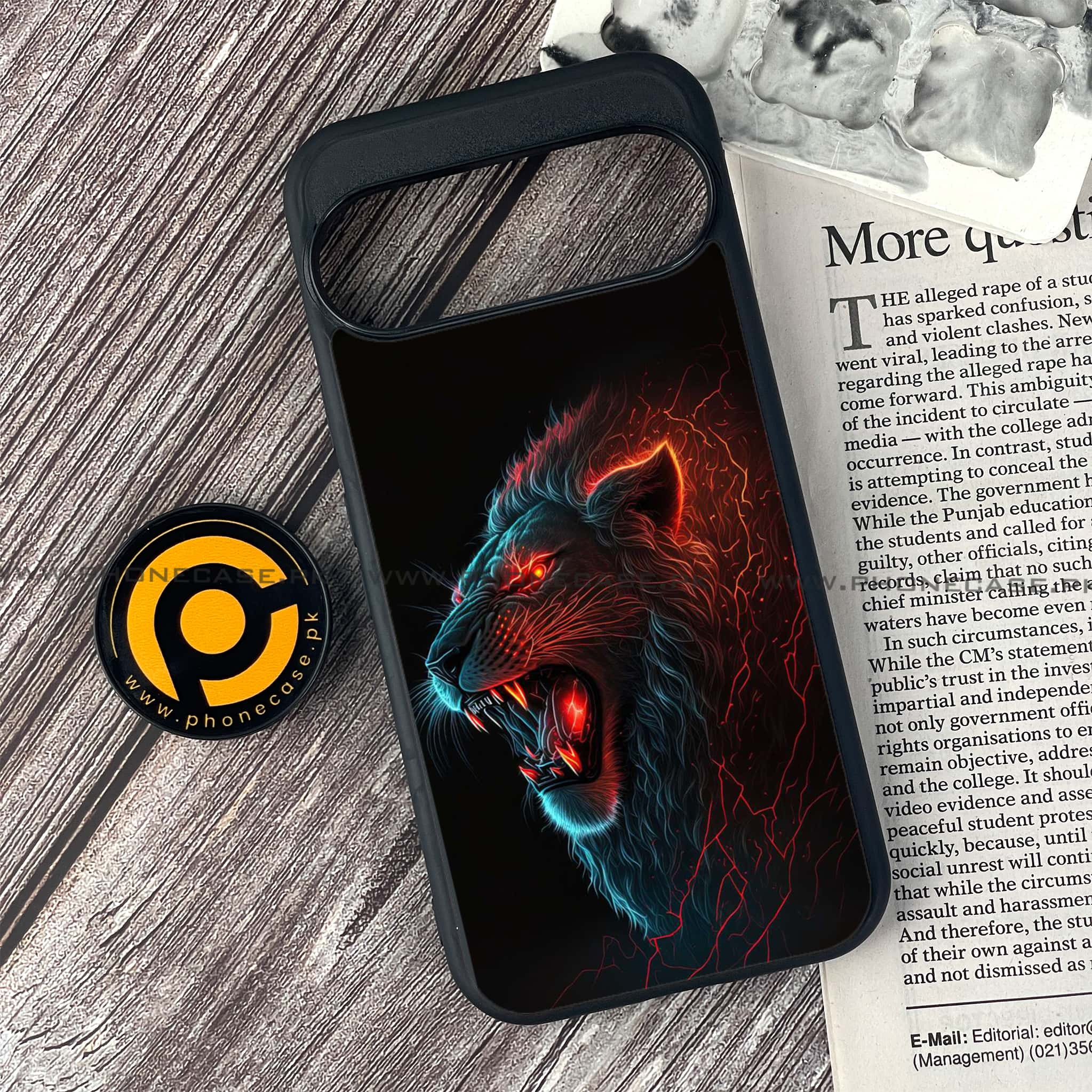 Google Pixel 9 - Tiger 2.0 Series - Premium Printed Glass soft Bumper shock Proof Case