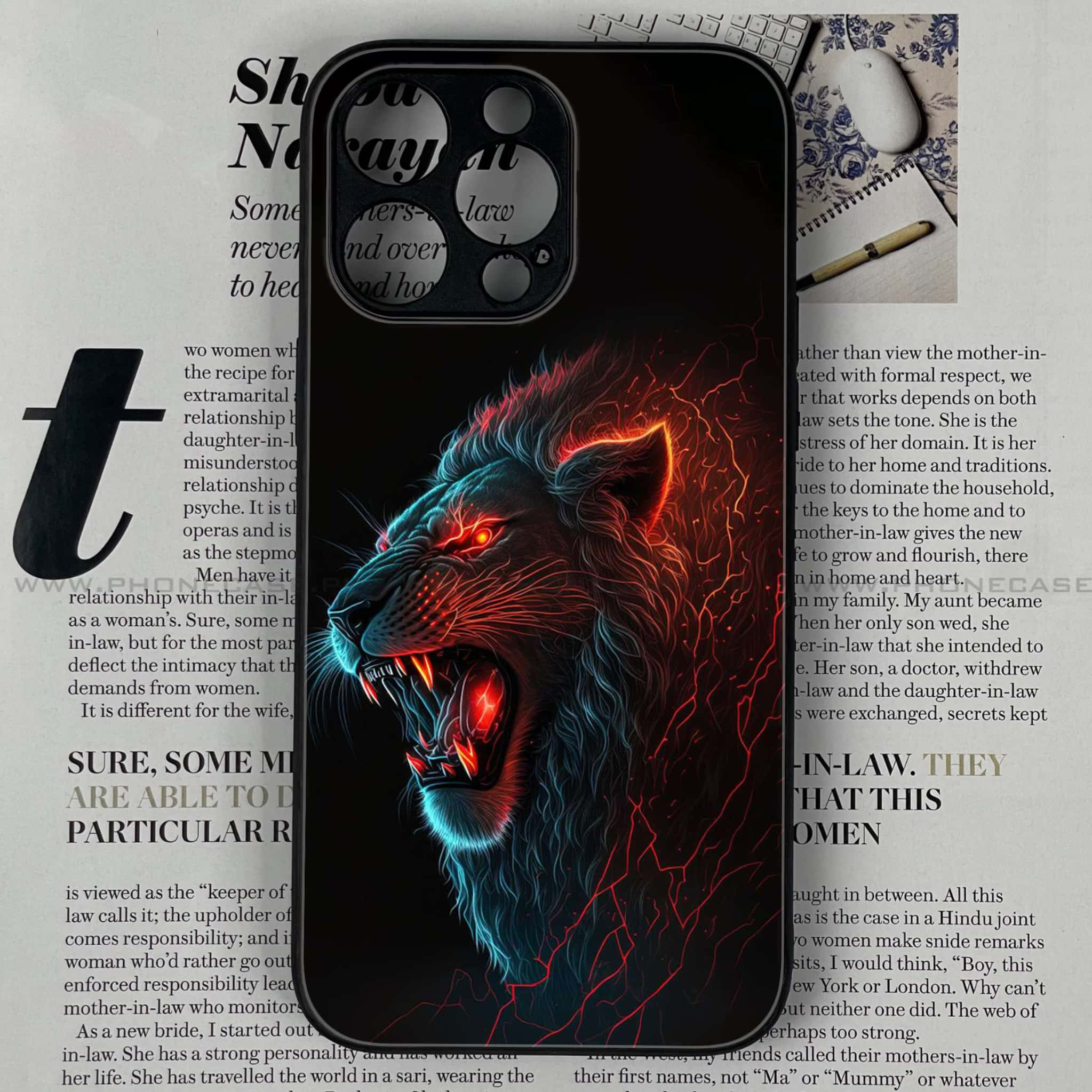 iPhone 14 Pro Max - Tiger Series 2.0 - Premium Printed Glass soft Bumper shock Proof Case