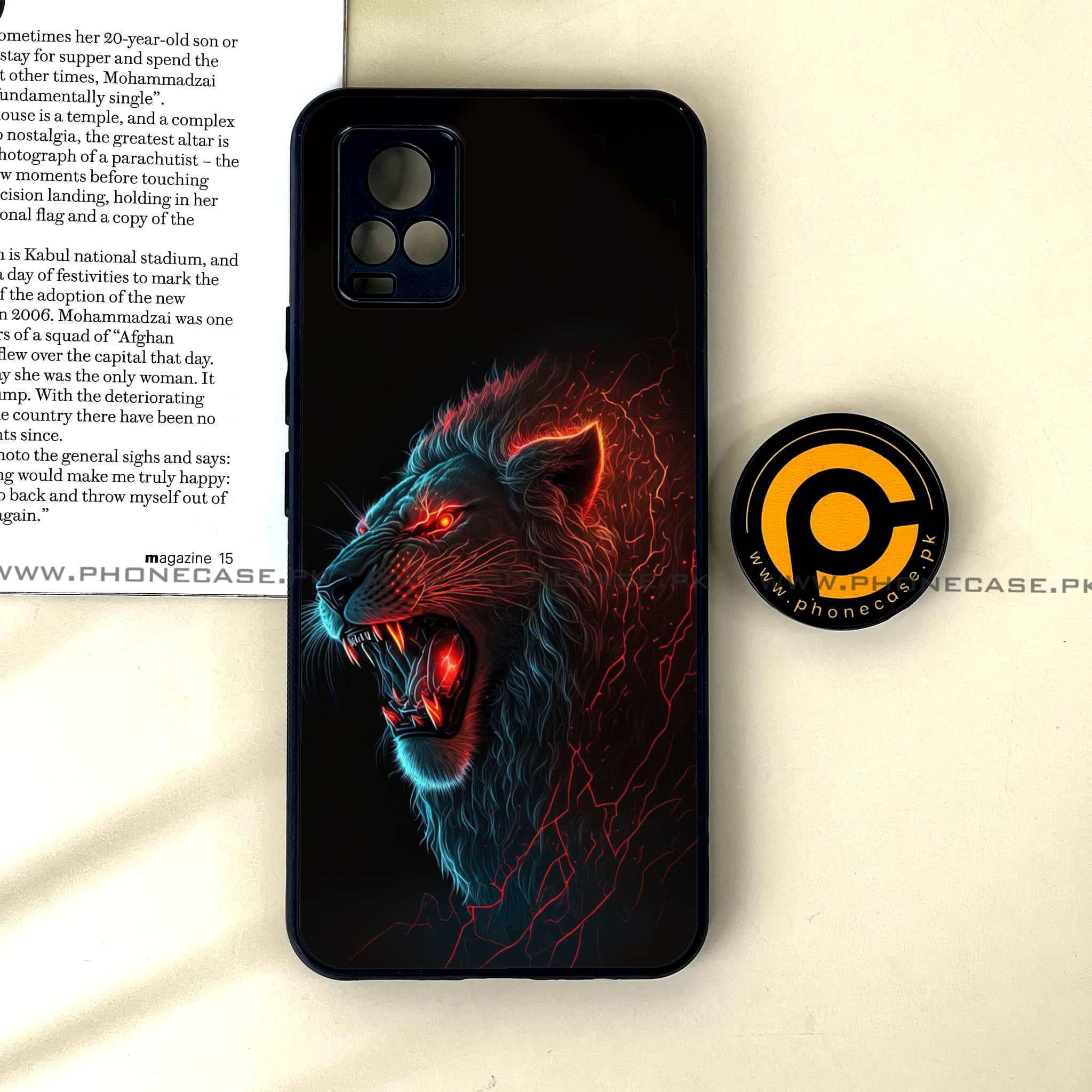 Vivo V20 - Tiger 2.0 Series - Premium Printed Glass soft Bumper shock Proof Case