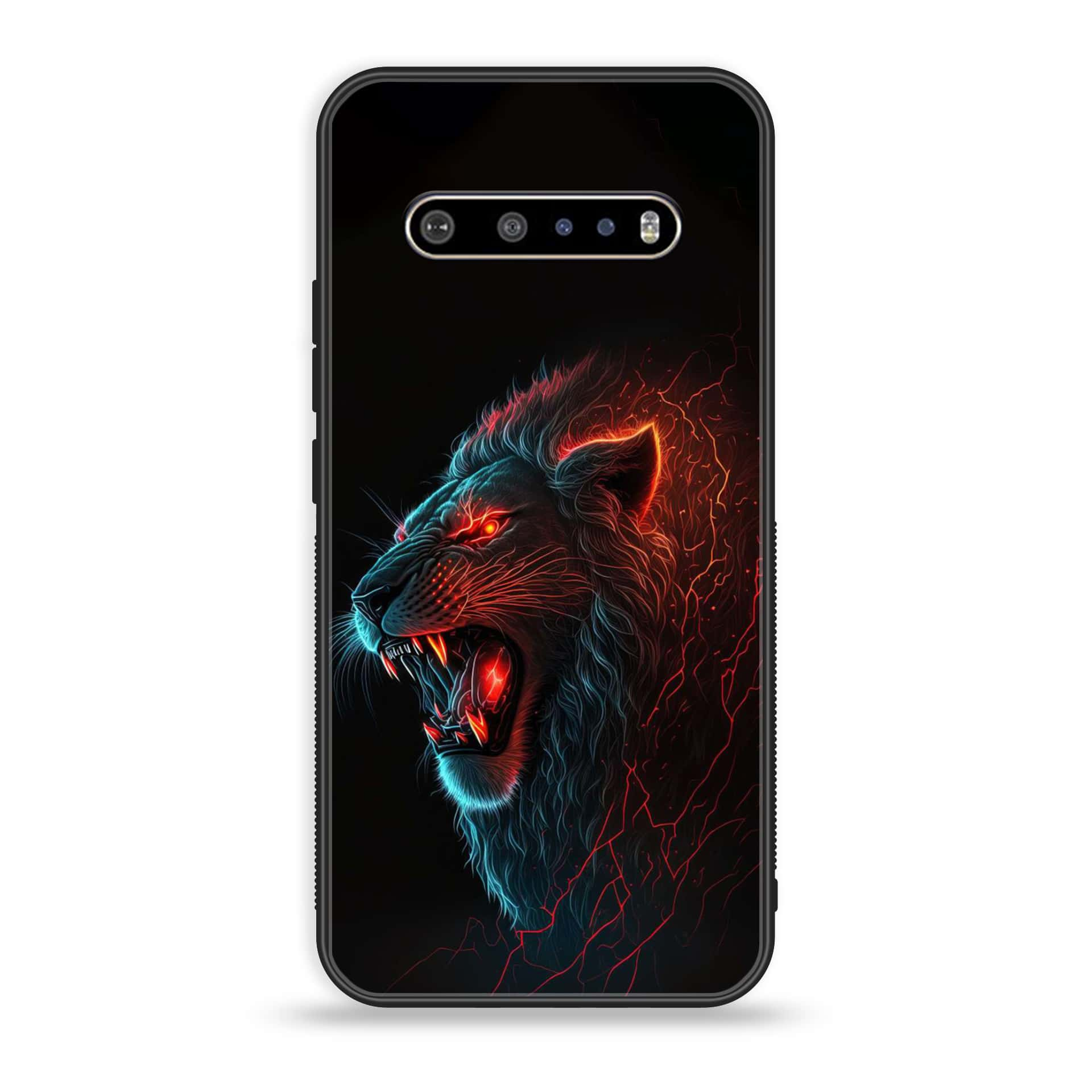 LG V60 Tiger 2.0 Series Premium Printed Glass soft Bumper shock Proof Case