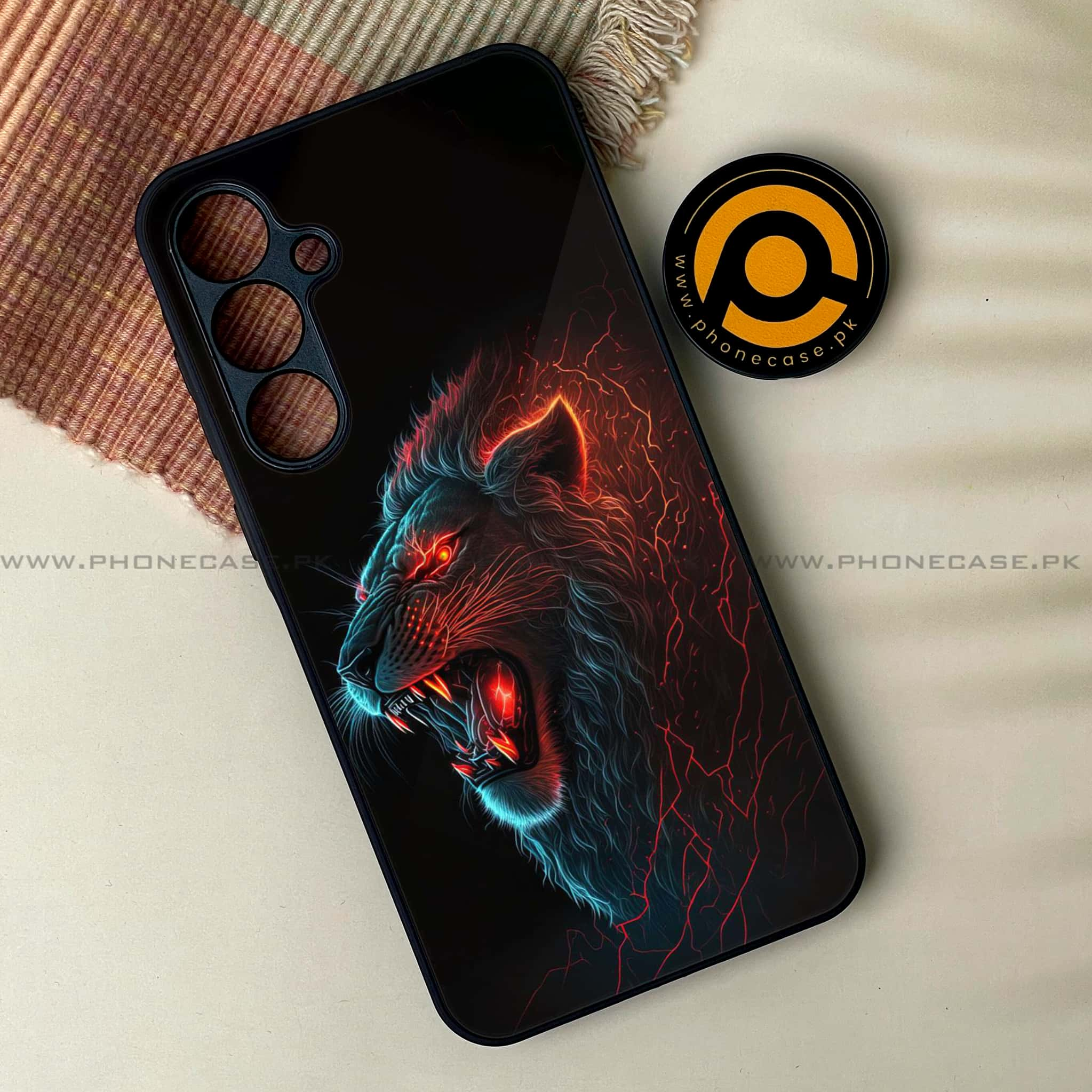 Samsung Galaxy A34 - Tiger 2.0 Series - Premium Printed Glass soft Bumper shock Proof Case