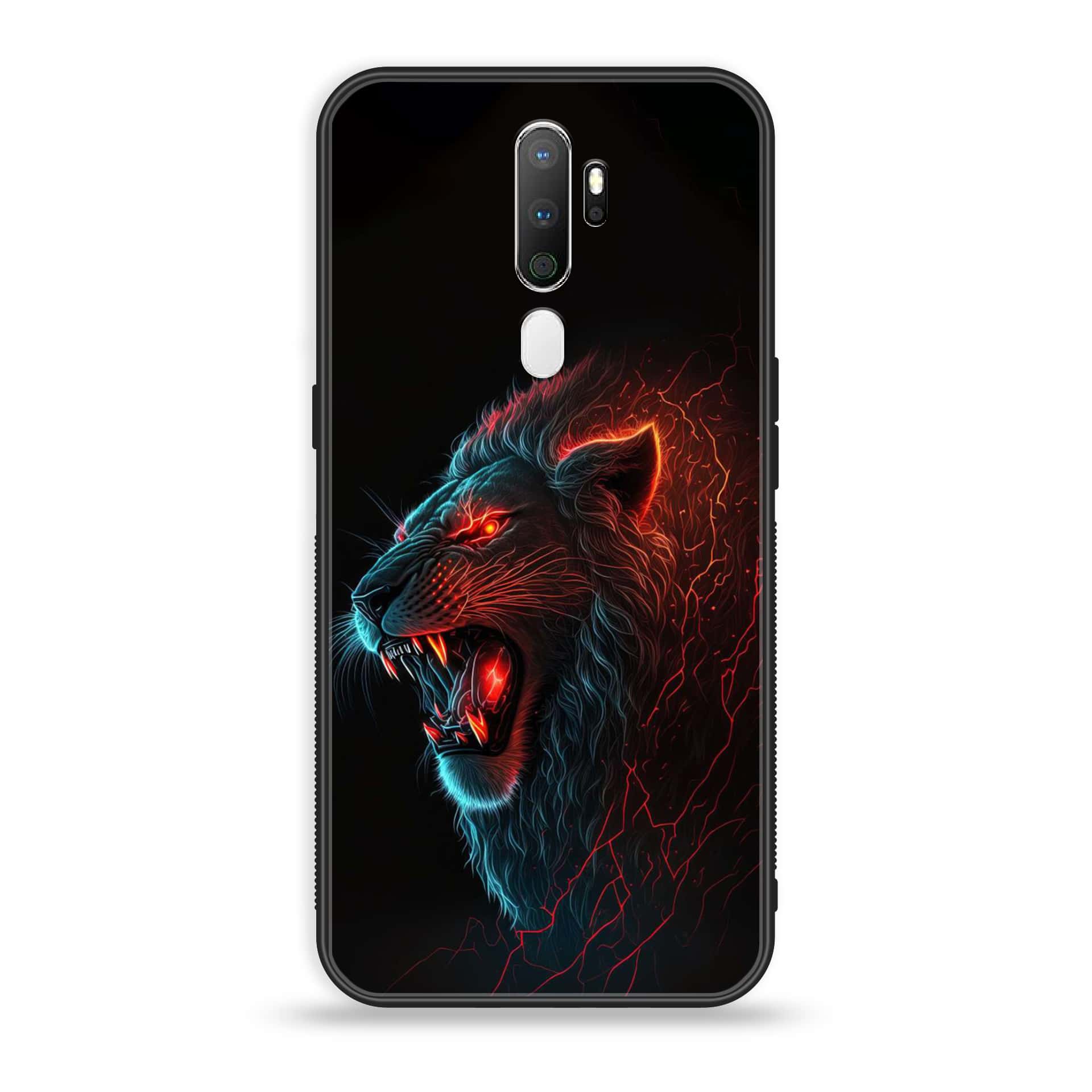 Oppo A5 2020 - Tiger 2.0 Series - Premium Printed Glass soft Bumper shock Proof Case