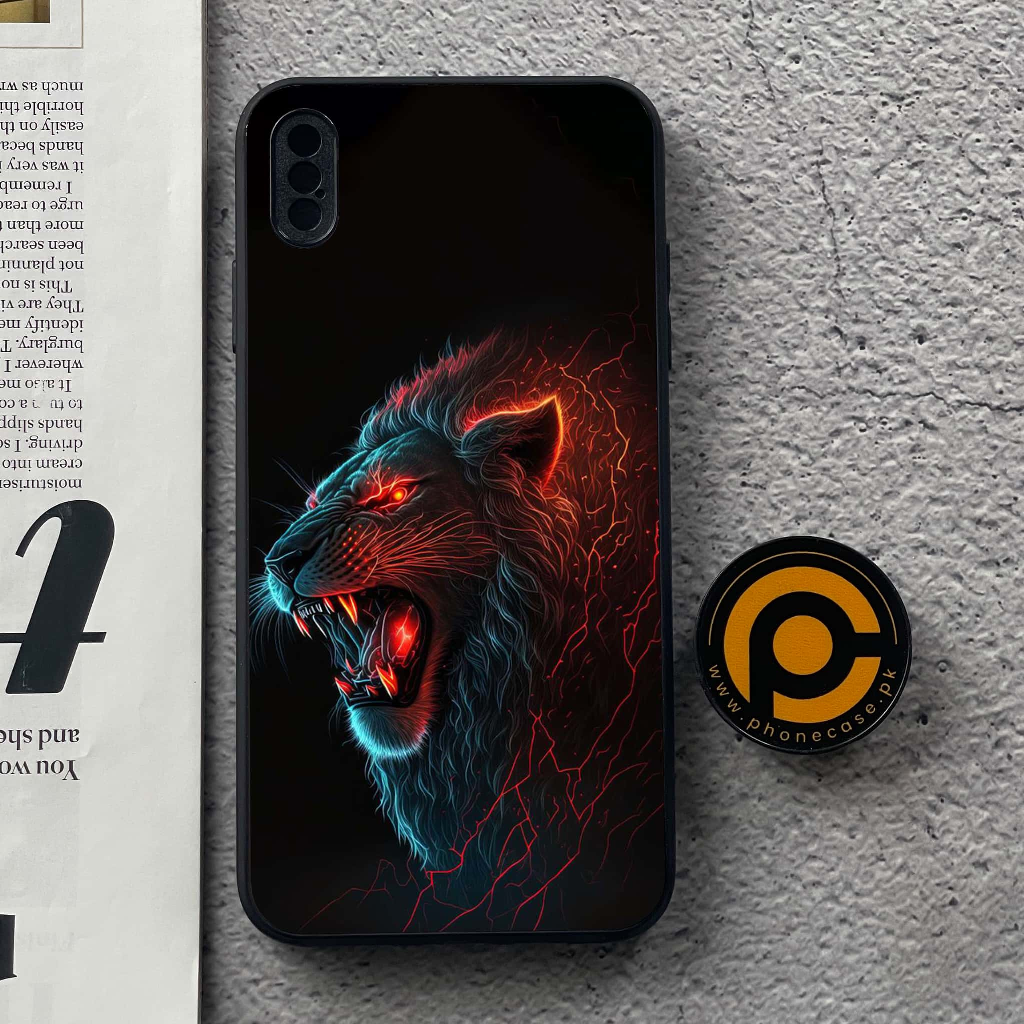 iPhone XS Max - Tiger Series 2.0 - Premium Metal Printed soft Bumper shock Proof Case