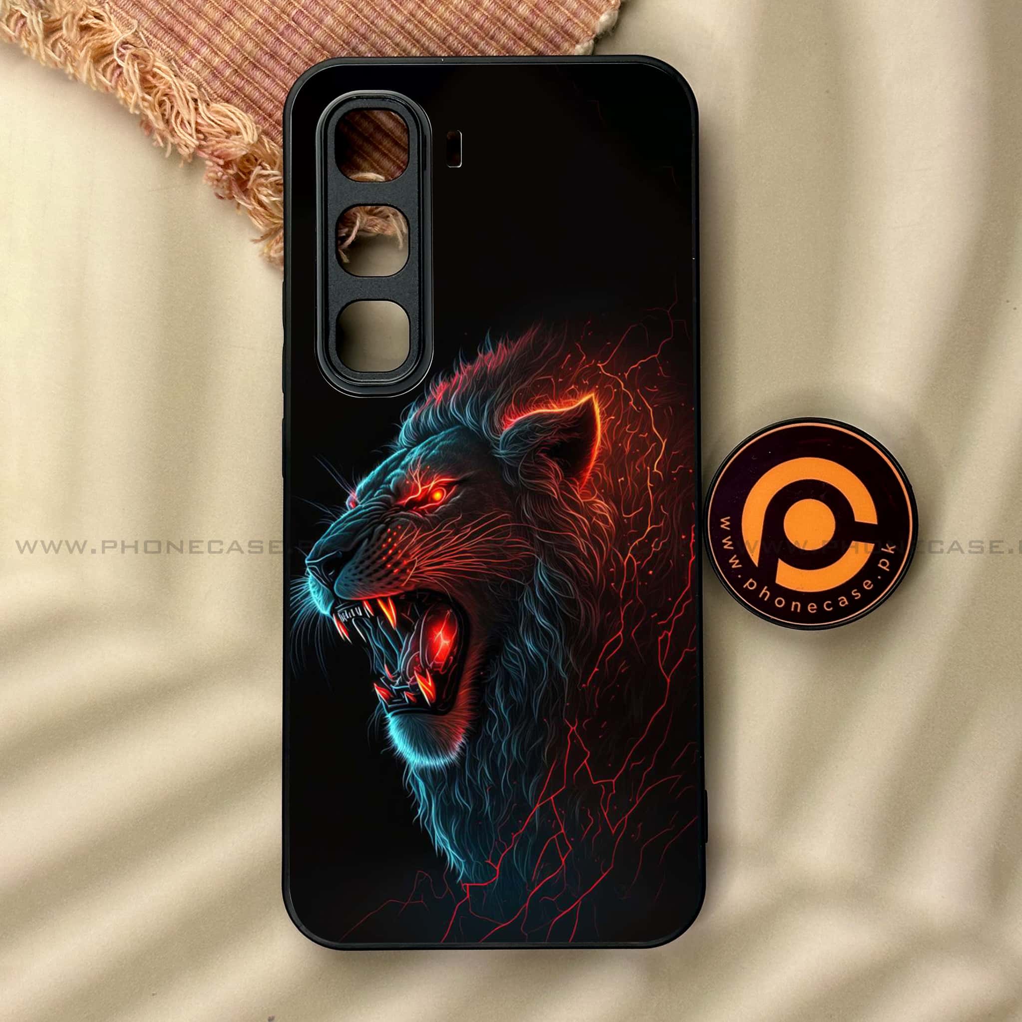 Infinix Hot 60 Pro - Tiger 2.0 Series - Premium Metal Printed soft Bumper shock Proof Case