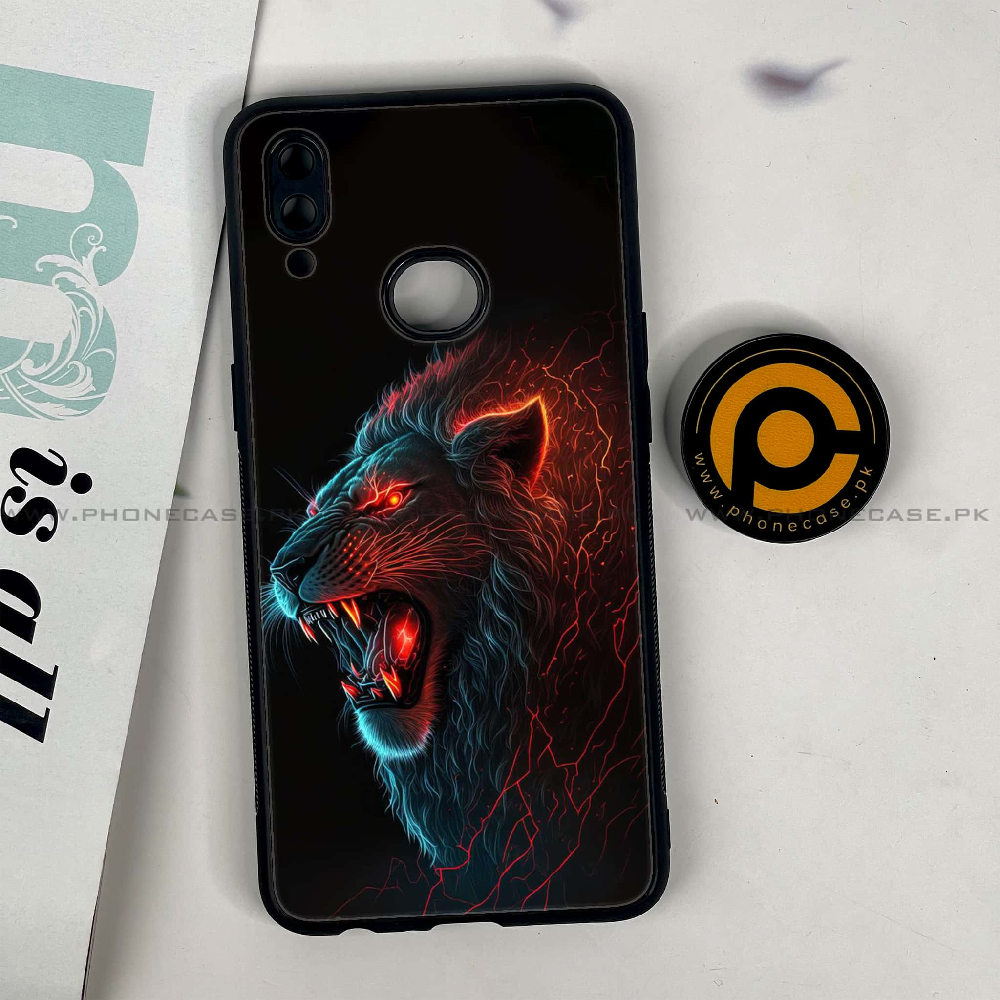 Galaxy A10s - Tiger 2.0 Series - Premium Printed Glass soft Bumper shock Proof Case