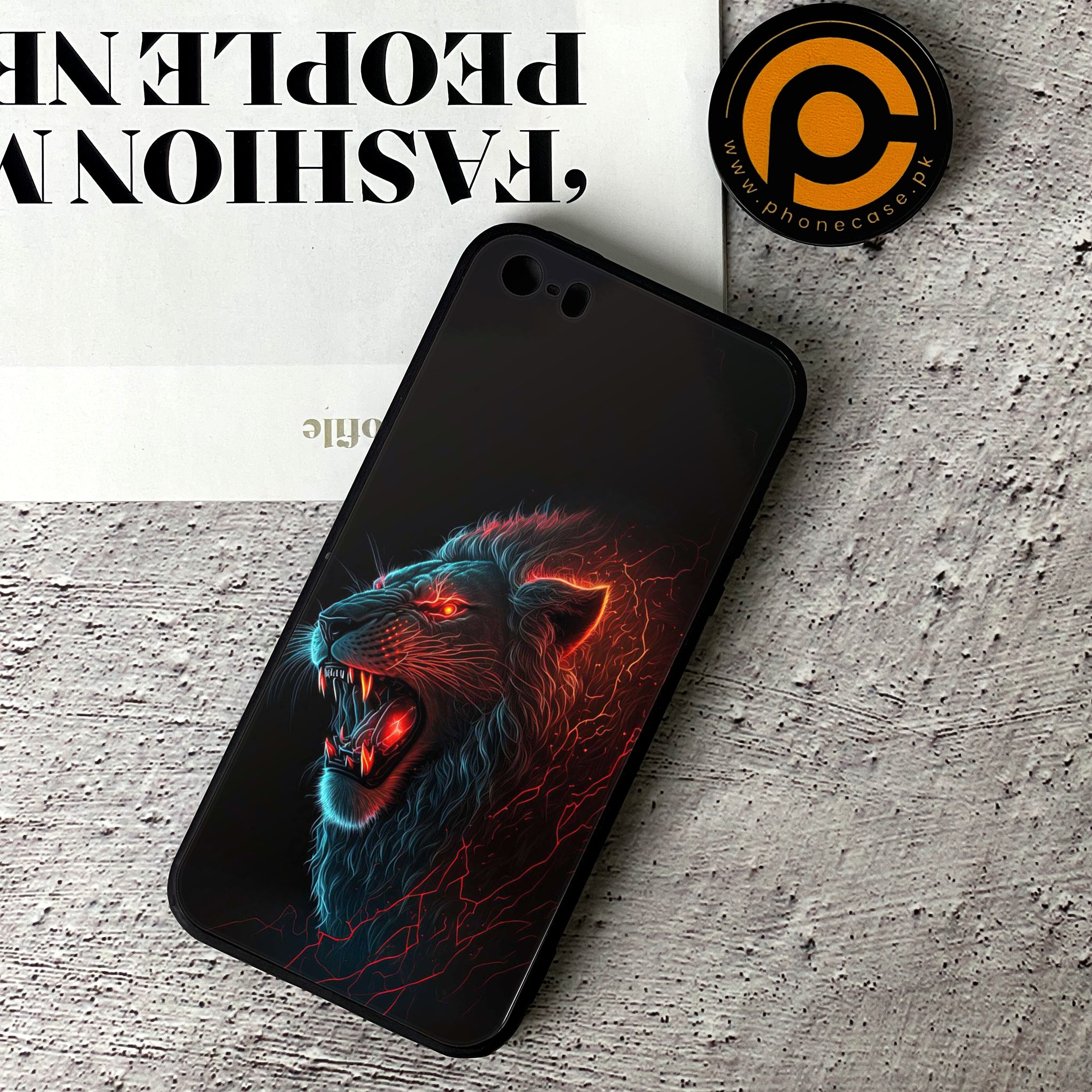 iPhone 5/5c/5s - Tiger 2.0 Series - Premium Printed Glass soft Bumper shock Proof Case