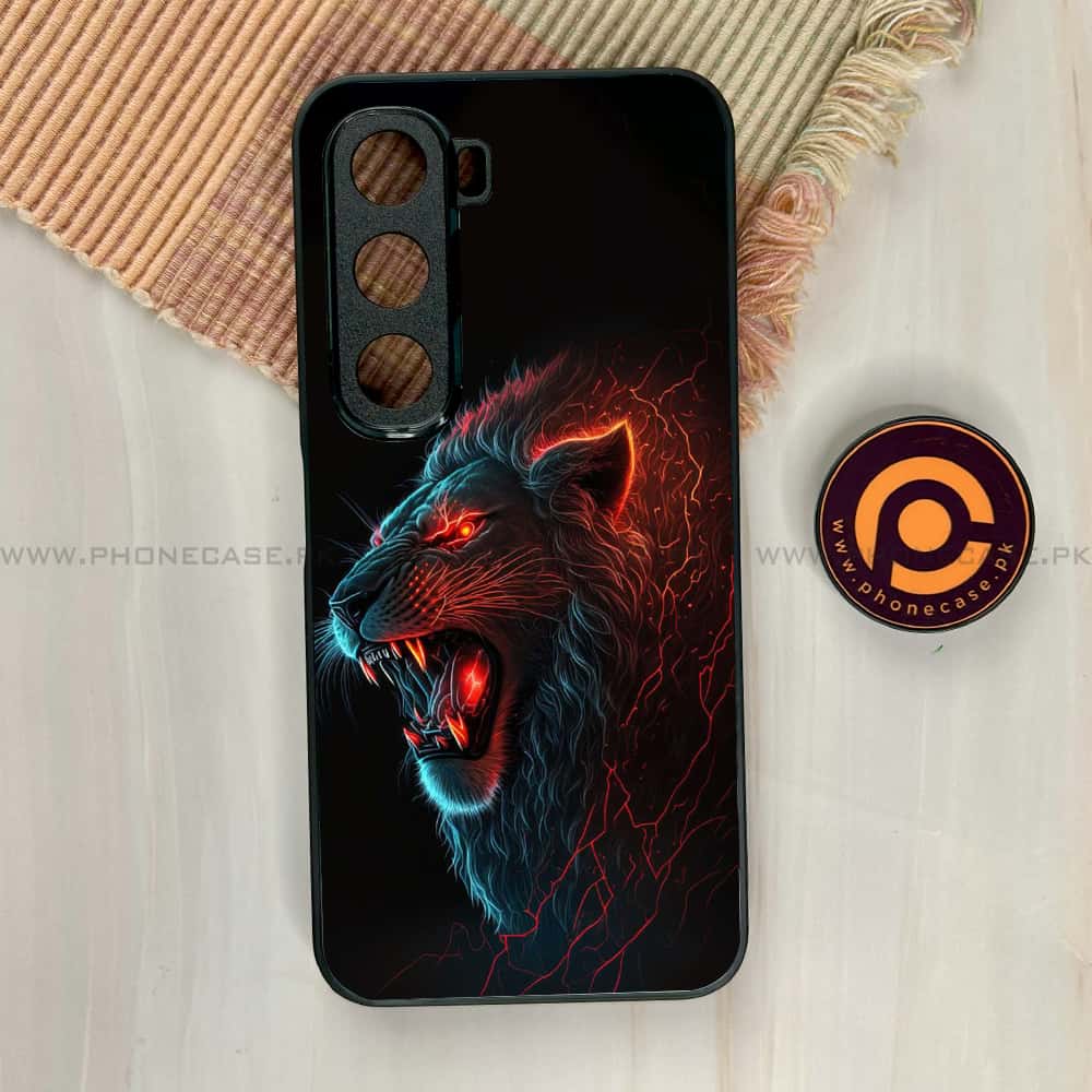 Infinix Hot 60i - Tiger 2.0 Series - Premium Metal Printed soft Bumper shock Proof Case