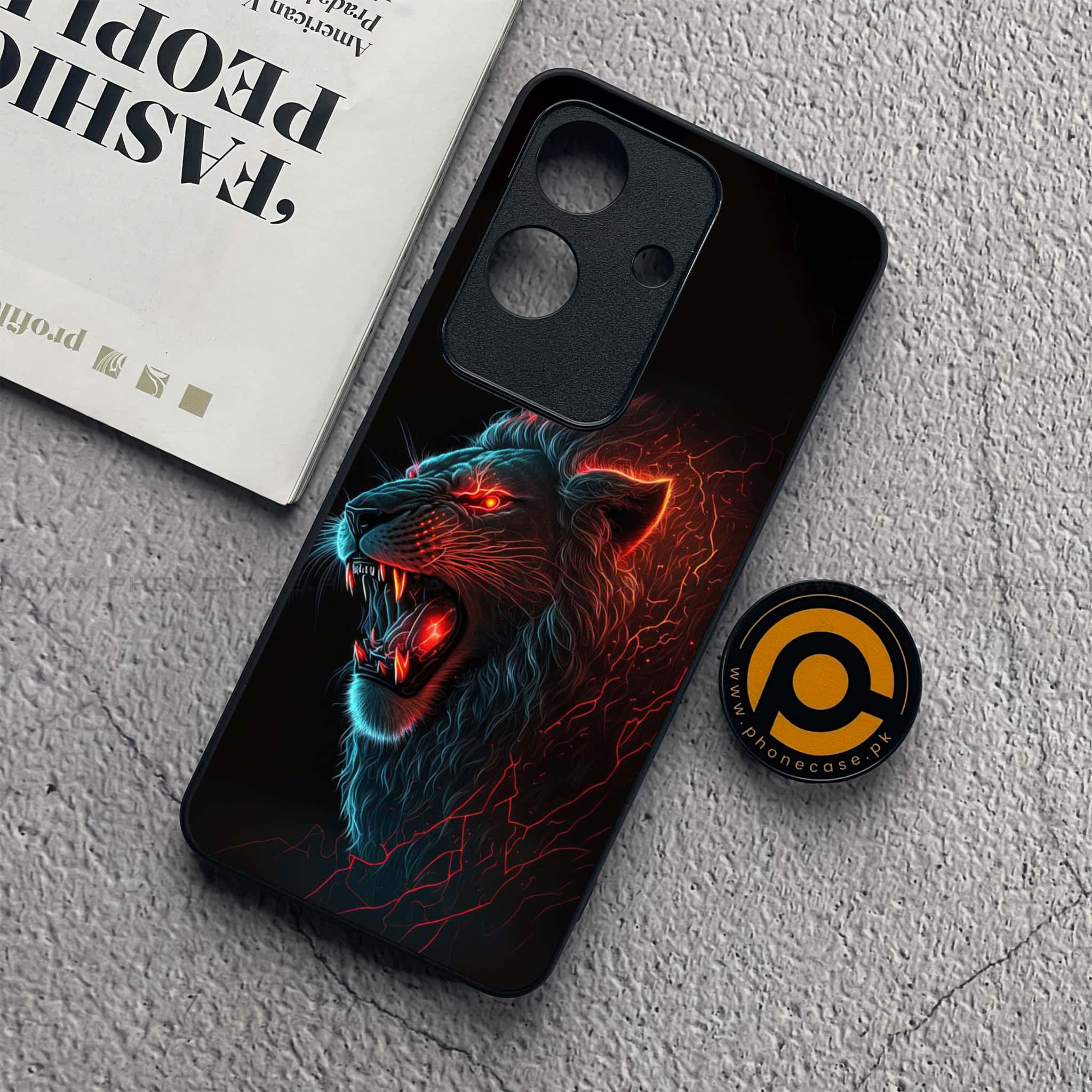 Realme Note 60x - Tiger 2.0 Series - Premium Metal  Printed soft Bumper shock Proof Case