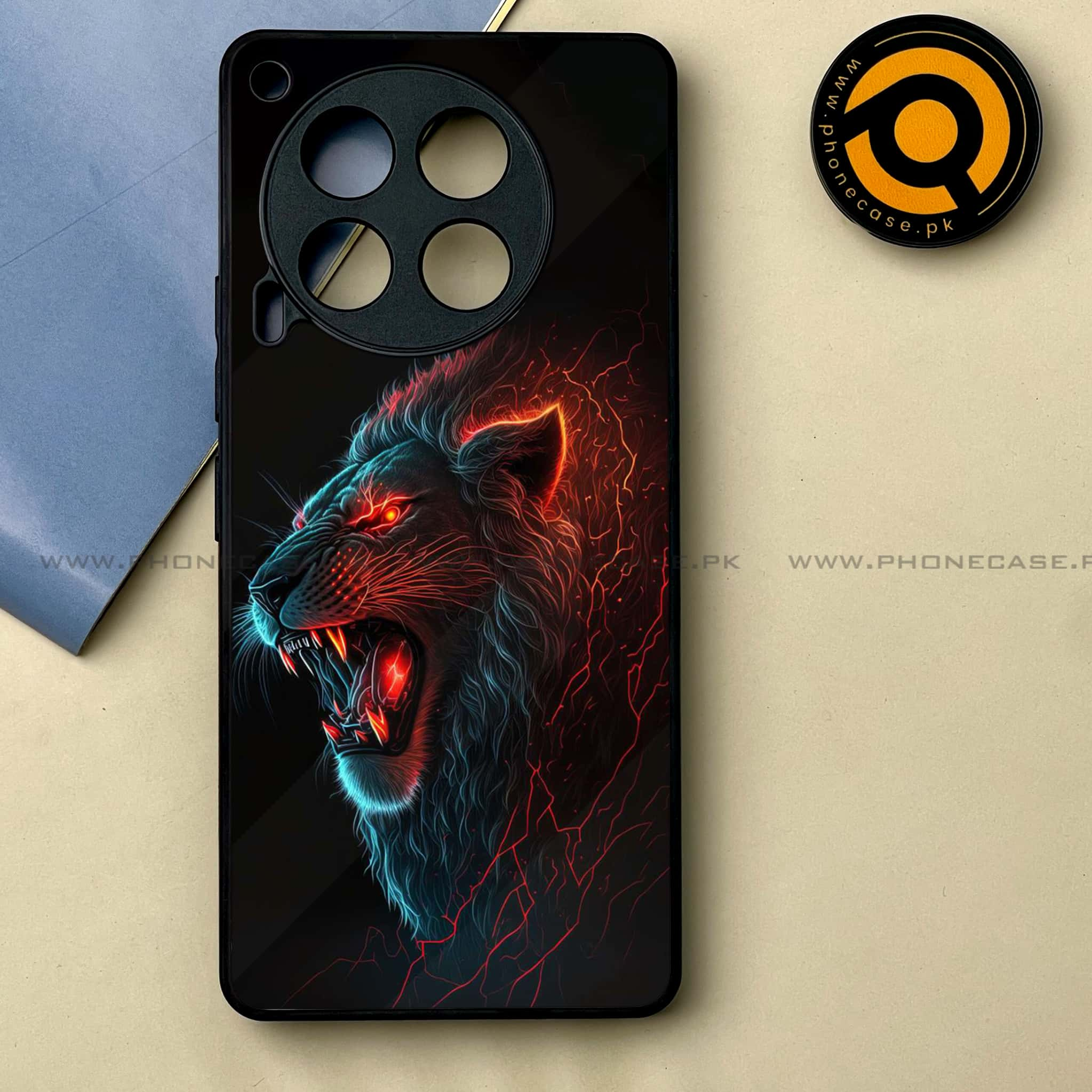 Tecno Camon 30 - Tiger 2.0 Series -  Premium Printed Metal soft Bumper shock Proof Case