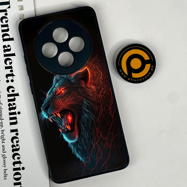 Oppo Reno 12F 4G - Tiger 2.0 Design 6  - Premium Printed Glass soft Bumper shock Proof Case CS-38922