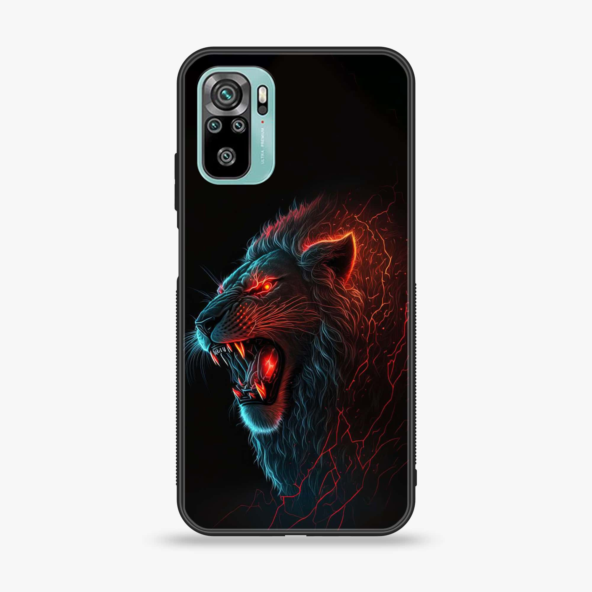 Xiaomi Redmi Note 10 - Tiger 2.0 Series - Premium Printed Glass soft Bumper shock Proof Case