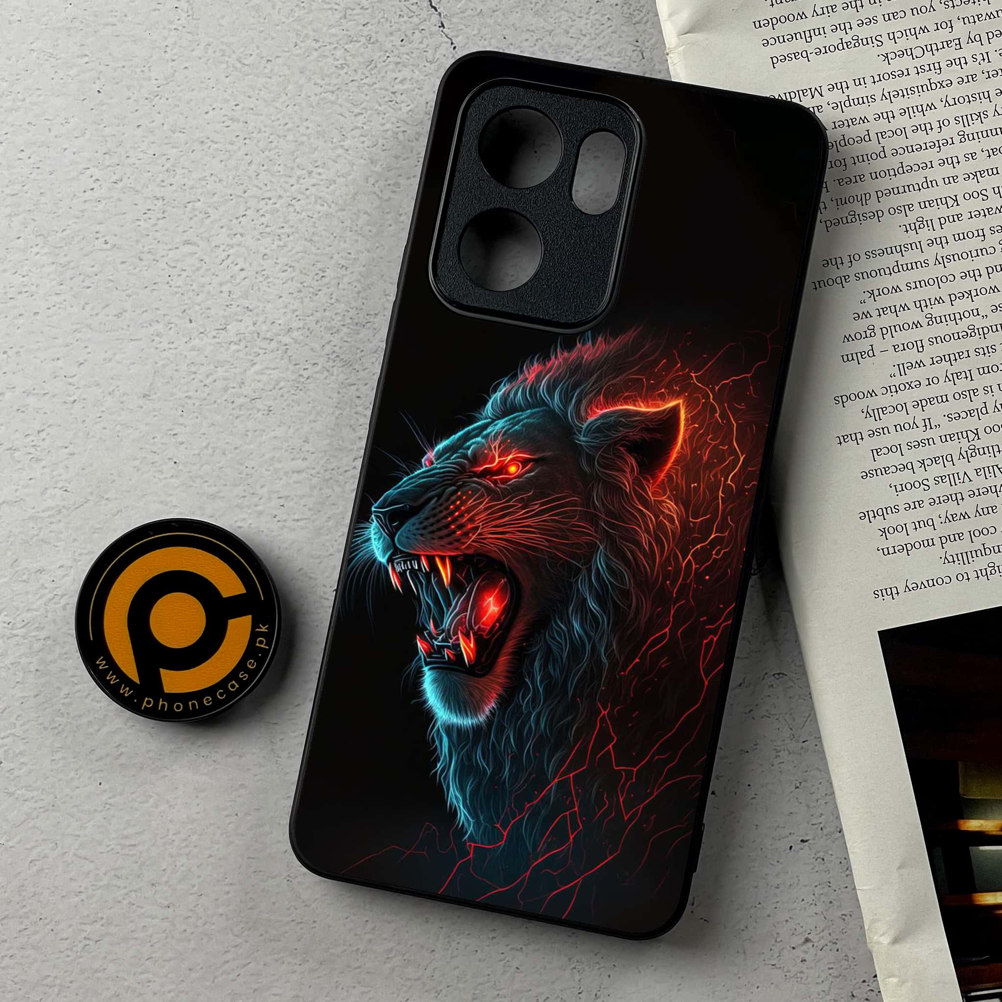 Oppo Reno 13F - Tiger 2.0 Series - Premium Metal Printed Soft Bumper Shockproof Case