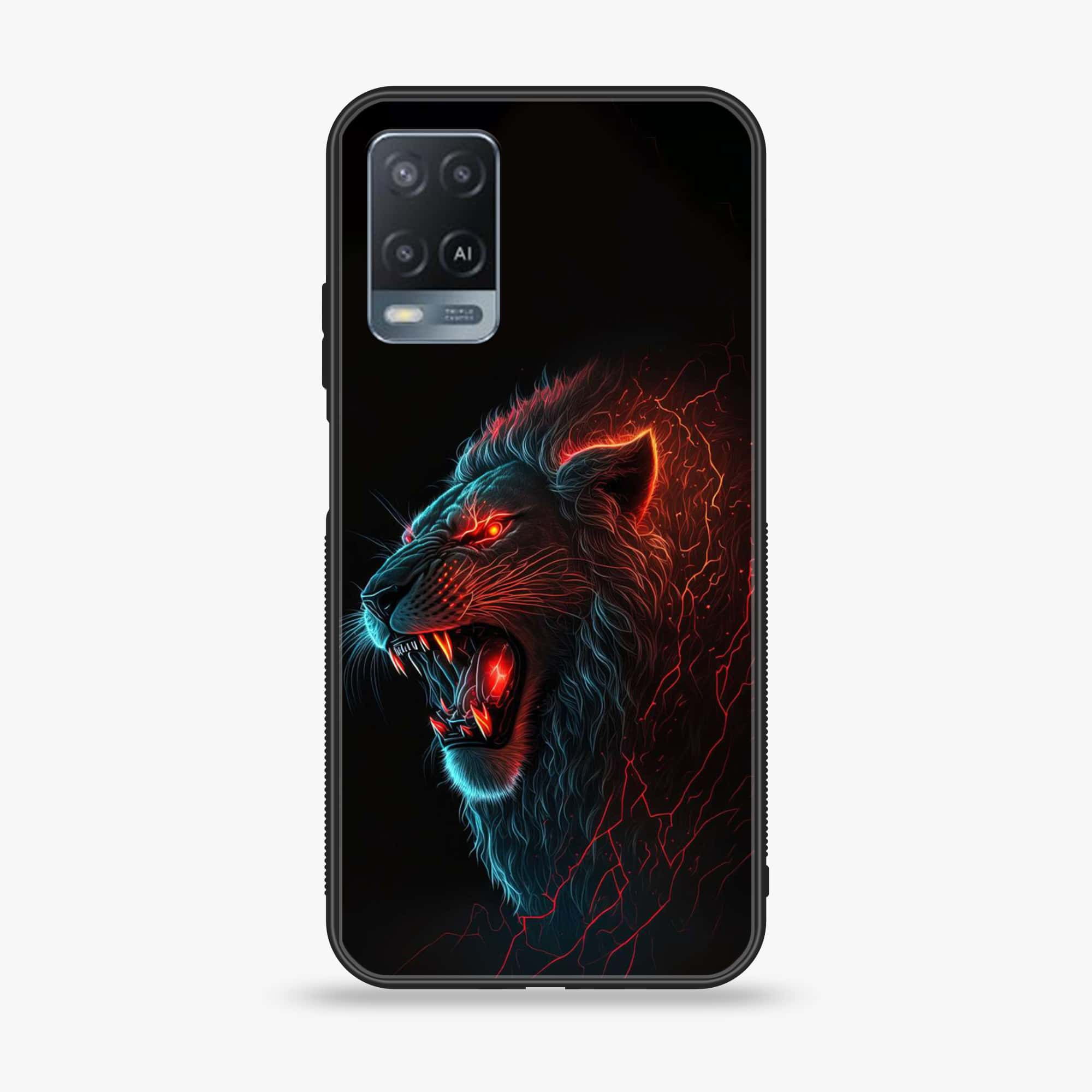 Oppo A54 - Tiger 2.0 Series - Premium Printed Glass soft Bumper shock Proof Case