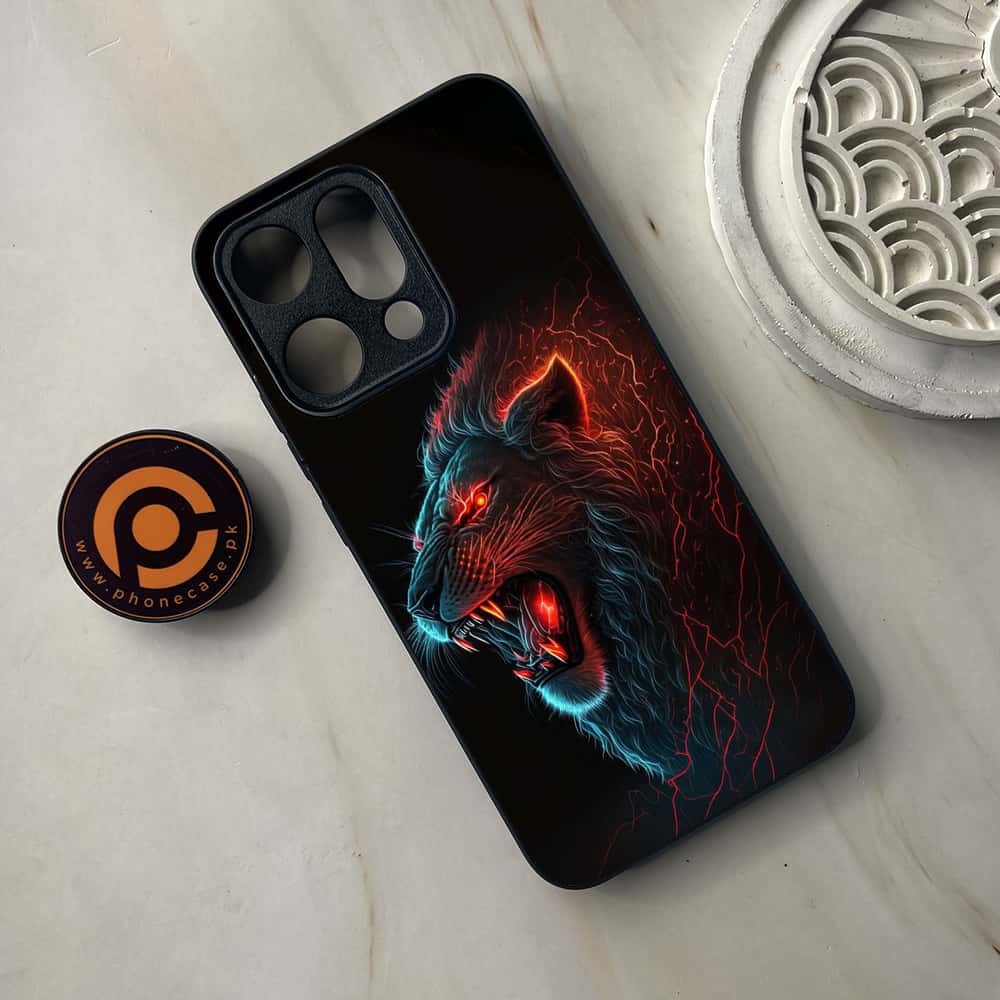 Oppo Reno 14 5G - Tiger 2.0 Series - Premium Metal Printed soft Bumper shock Proof Case