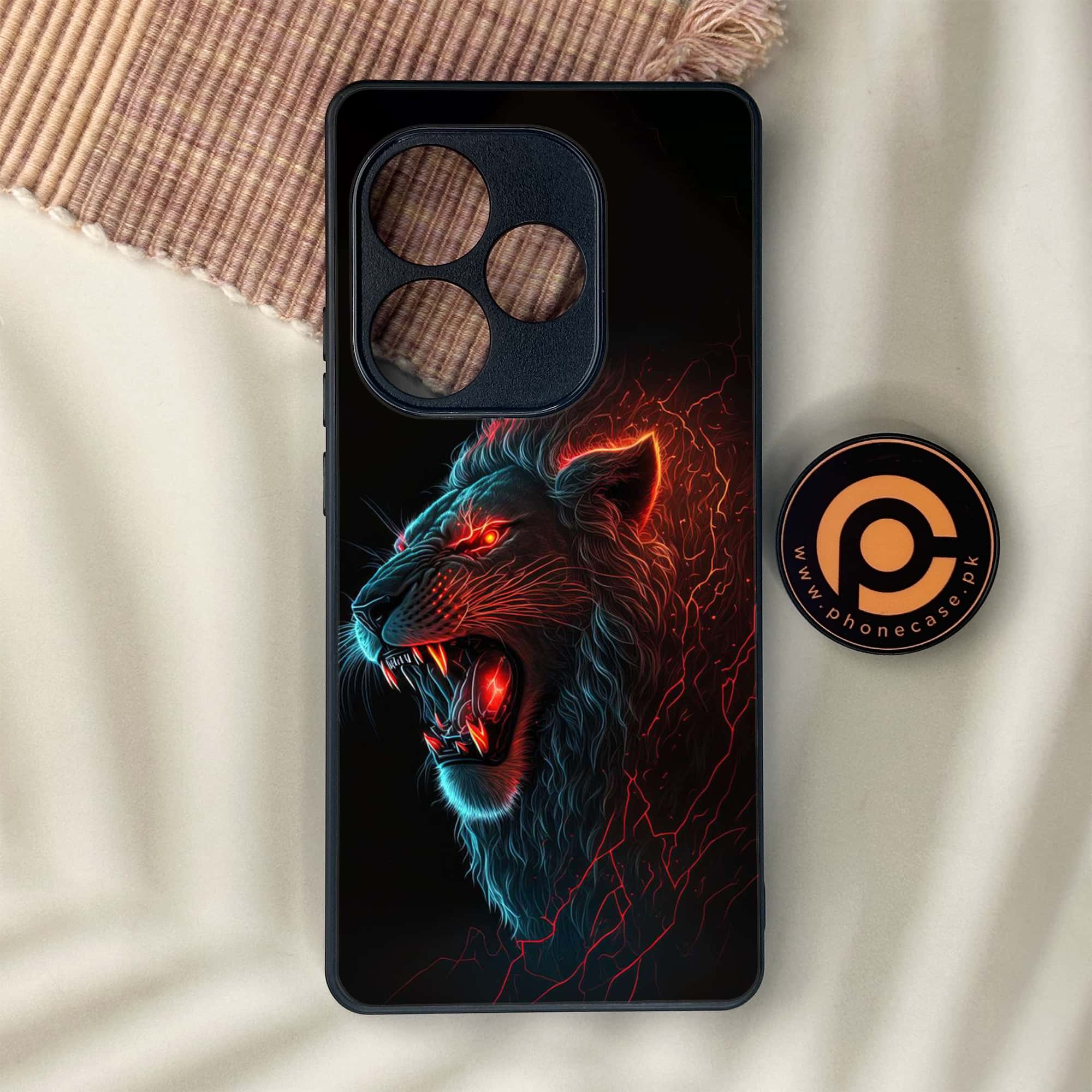 Realme GT 6 - Tiger 2.0 Series - Premium Metal Printed soft Bumper shock Proof Case