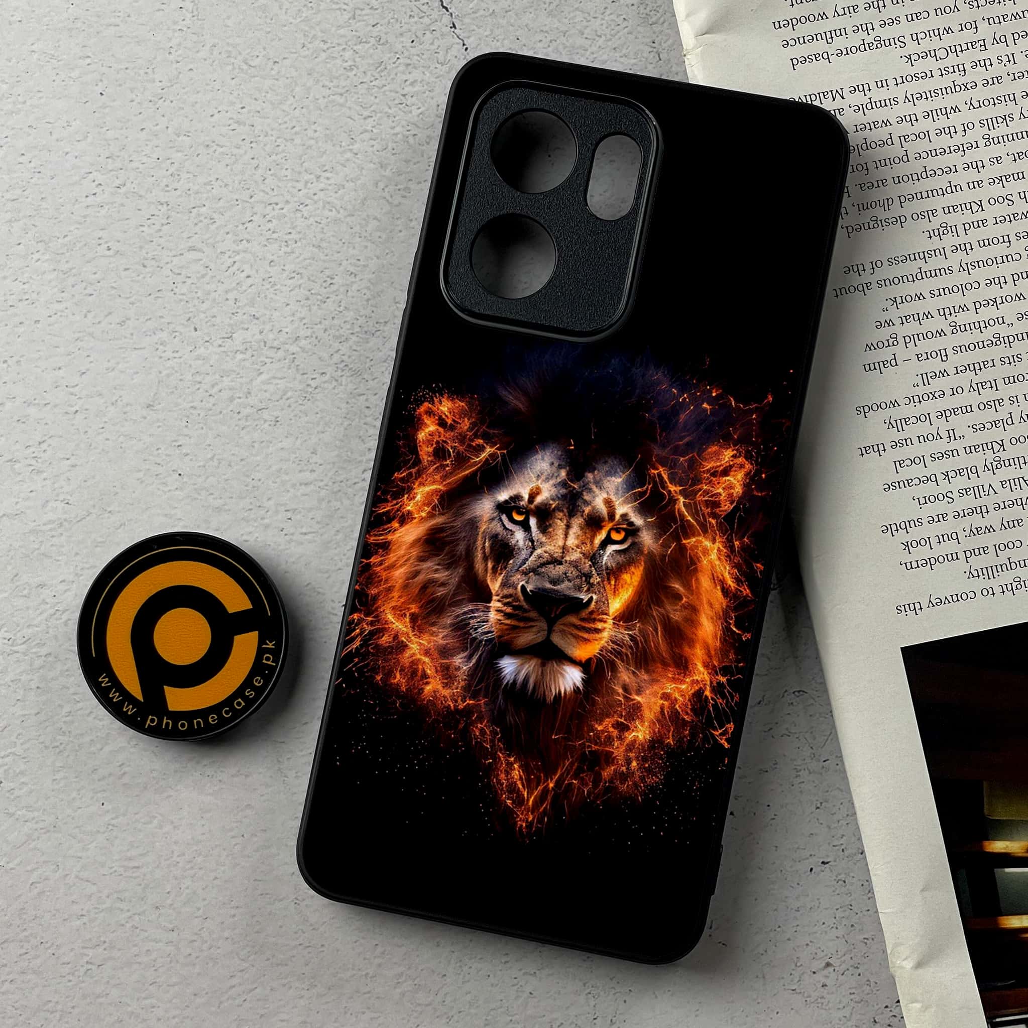 Oppo Reno 13F - Tiger 2.0 Series - Premium Metal Printed Soft Bumper Shockproof Case