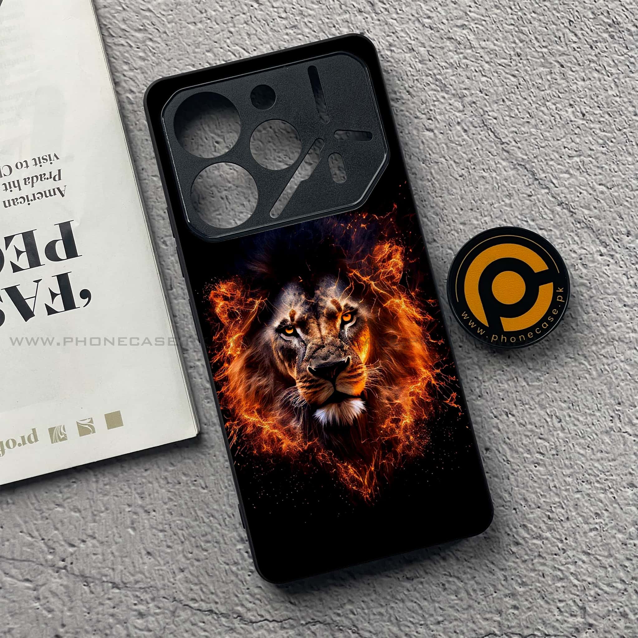 Tecno Pova 6 - Tiger 2.0 Series - Premium Printed Glass soft Bumper shock Proof Case