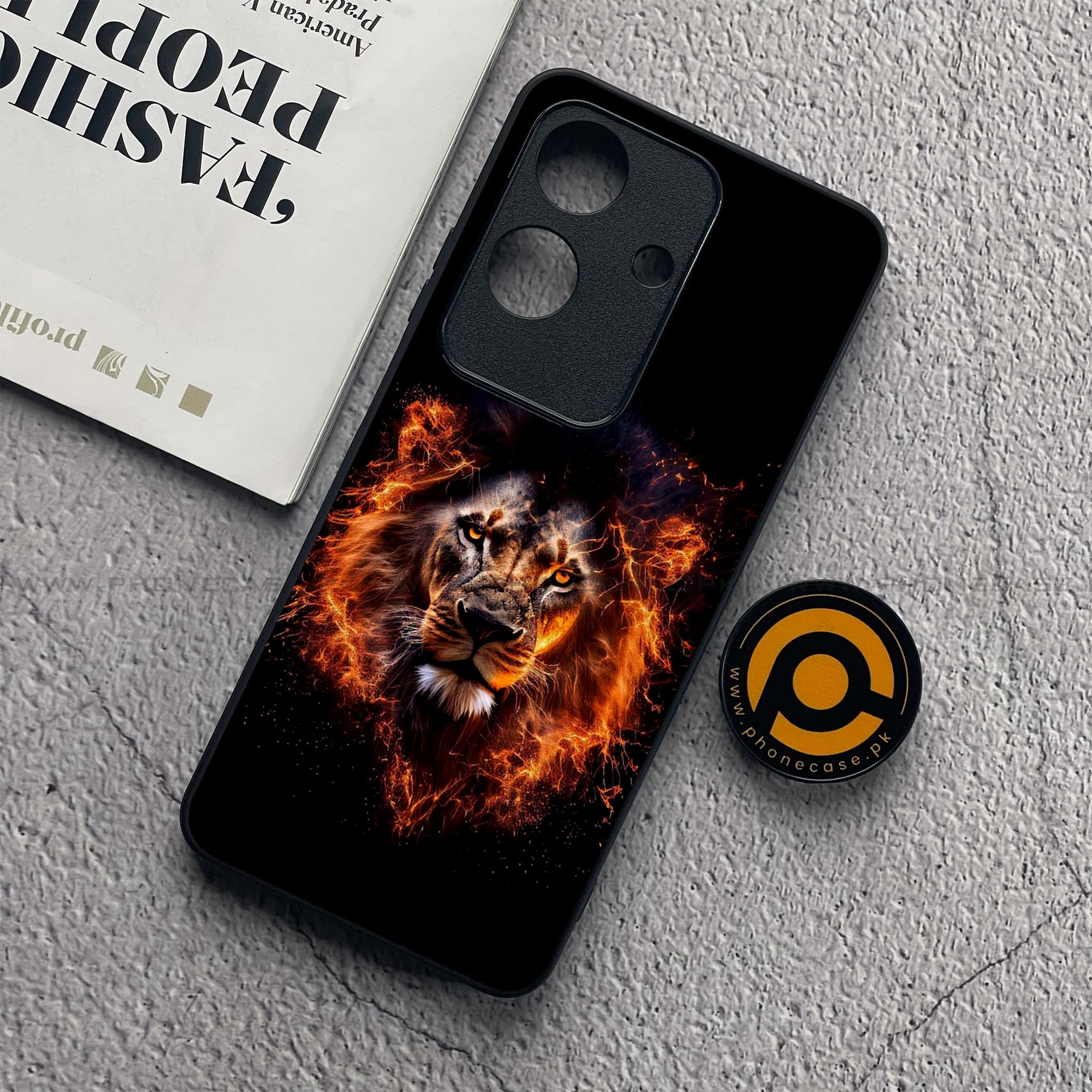 Realme Note 60x - Tiger 2.0 Series - Premium Metal  Printed soft Bumper shock Proof Case