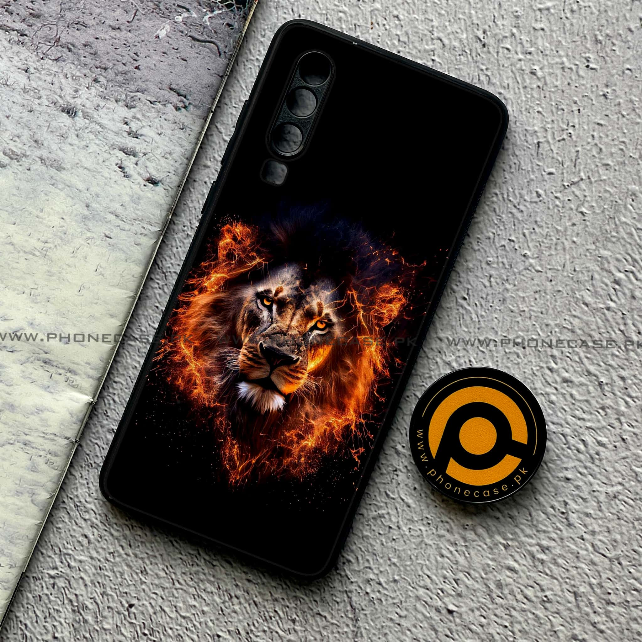 Huawei P30 - Tiger 2.0 Series - Premium Printed Glass soft Bumper shock Proof Case