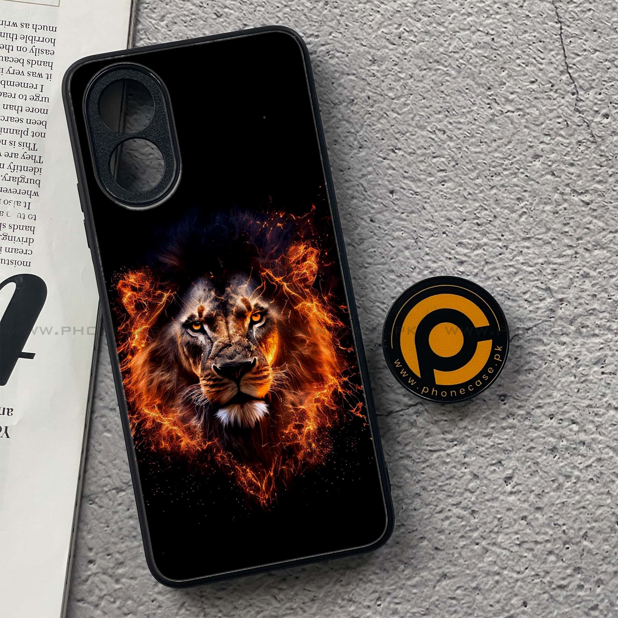 Oppo A18 4G - Tiger 2.0 Series - Premium Printed Glass soft Bumper shock Proof Case