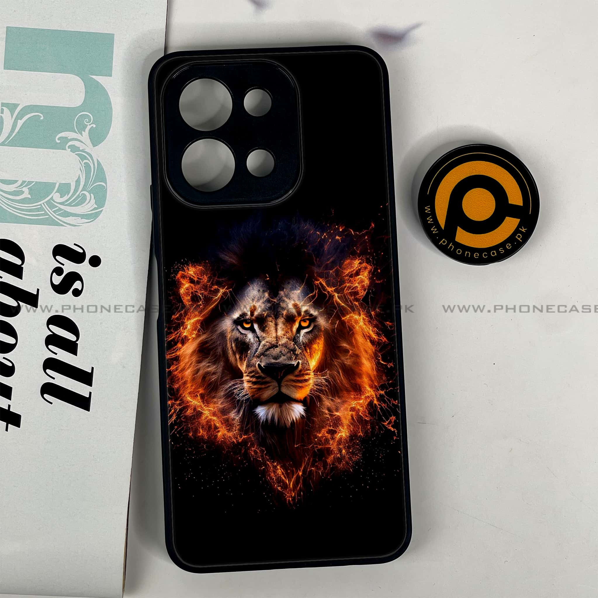 Vivo Y28 - Tiger 2.0 Series - Premium Printed Glass soft Bumper shock Proof Case