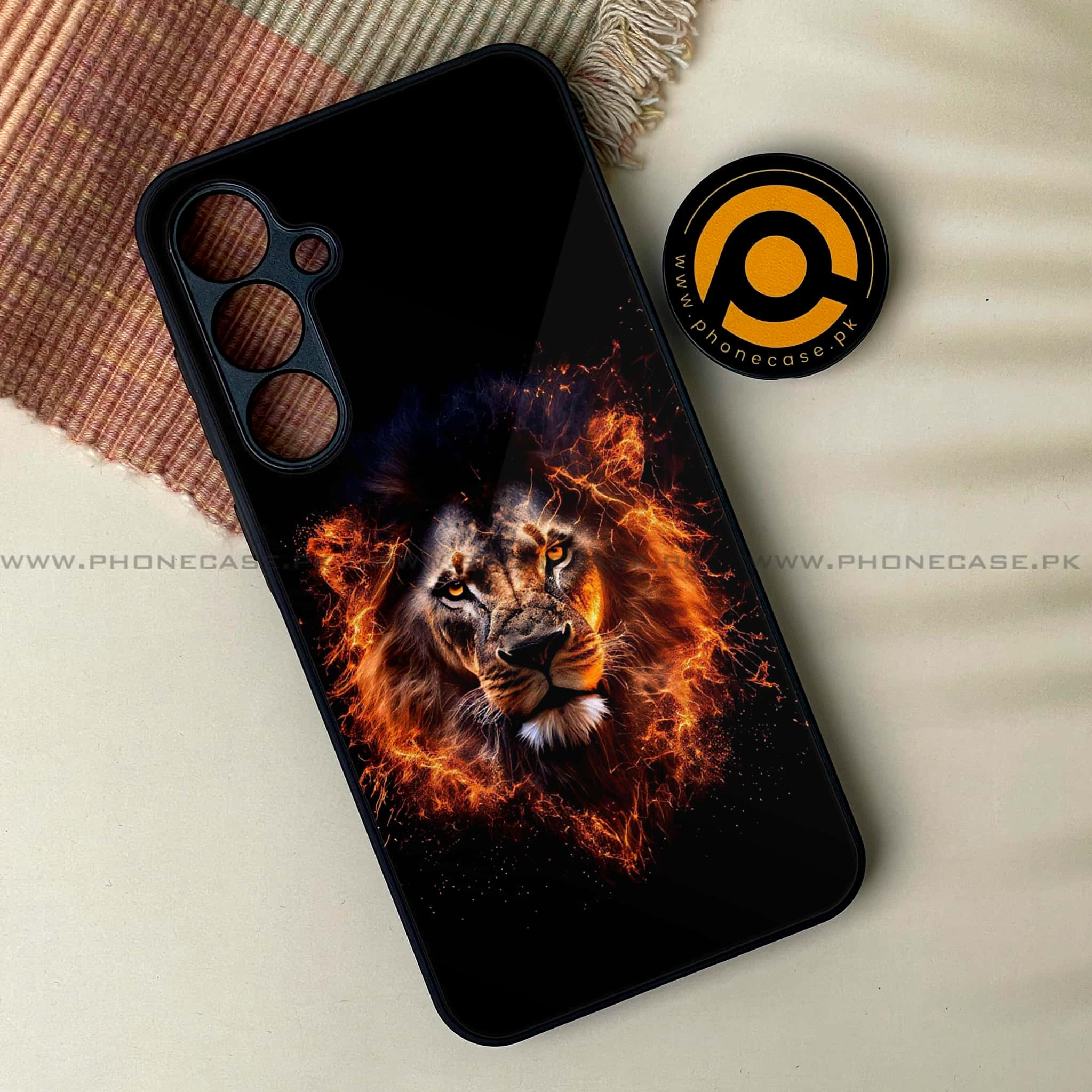 Samsung Galaxy A34 - Tiger 2.0 Series - Premium Printed Glass soft Bumper shock Proof Case