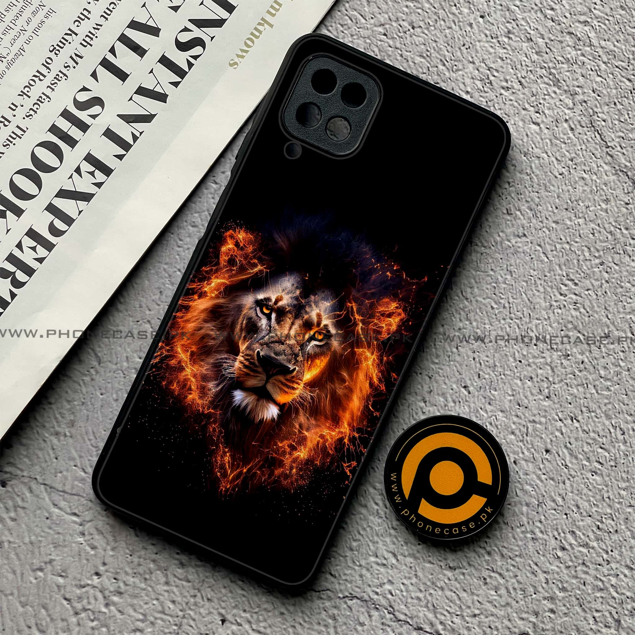 Samsung Galaxy A12 / A12 Nacho - Tiger 2.0 Series - Premium Printed Glass soft Bumper shock Proof Case