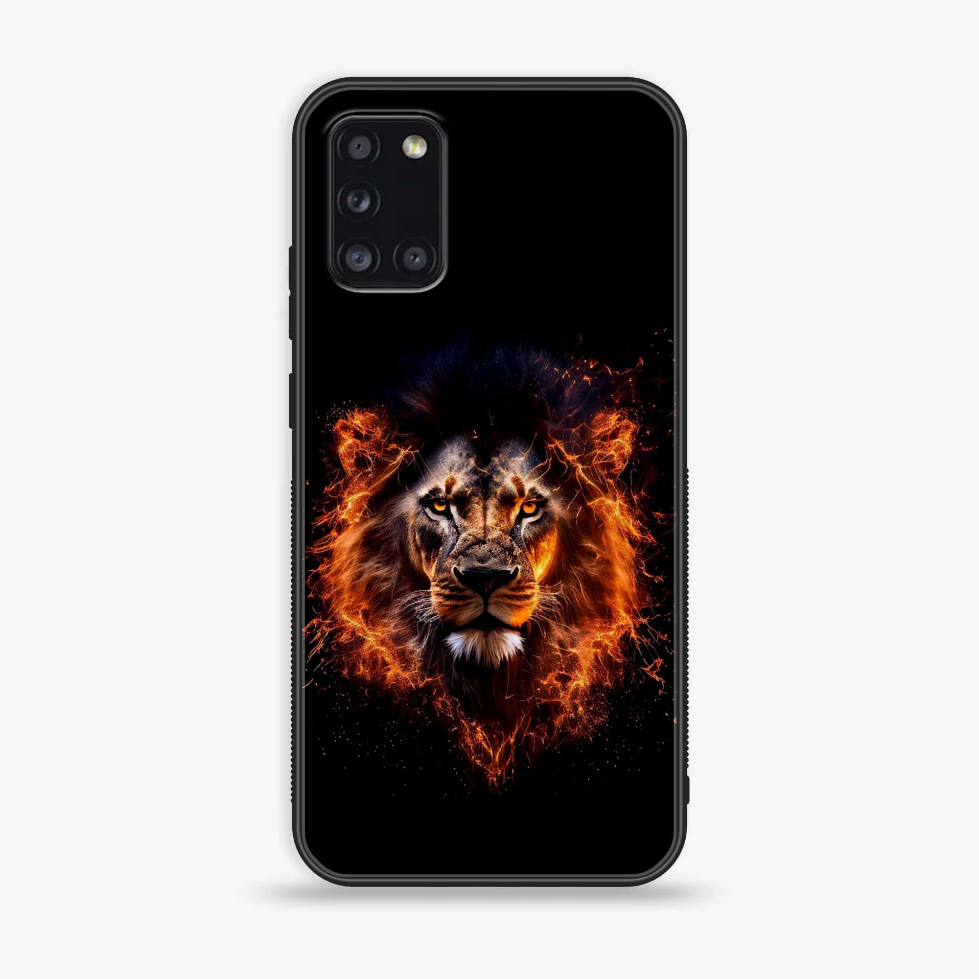 Samsung Galaxy A31 - Tiger Series 2.0 - Premium Printed Glass soft Bumper shock Proof Case