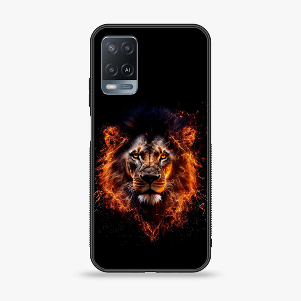 Oppo A54 - Tiger 2.0 Design 7- Premium Printed Glass soft Bumper shock Proof Case CS-16905