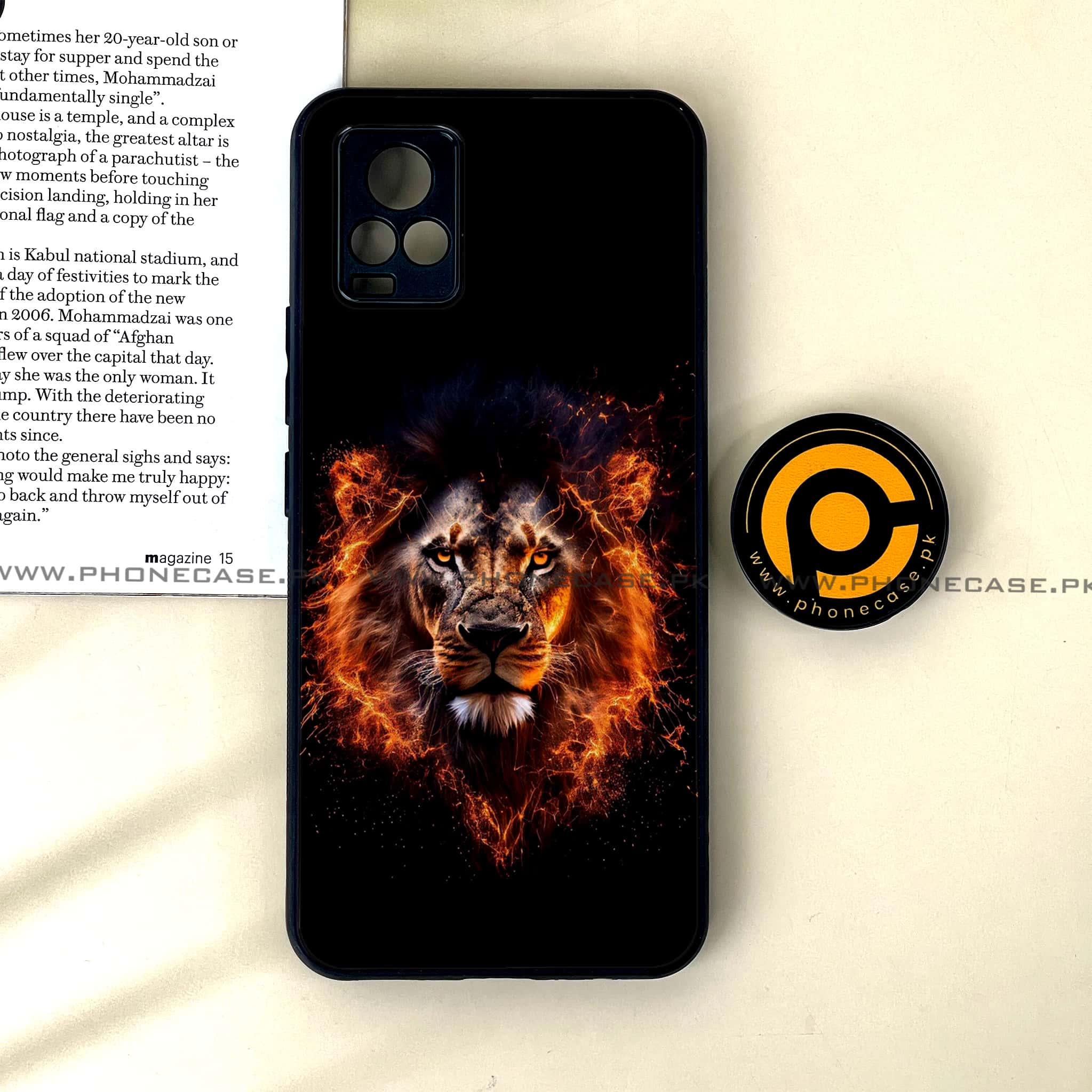 Vivo V20 - Tiger 2.0 Series - Premium Printed Glass soft Bumper shock Proof Case