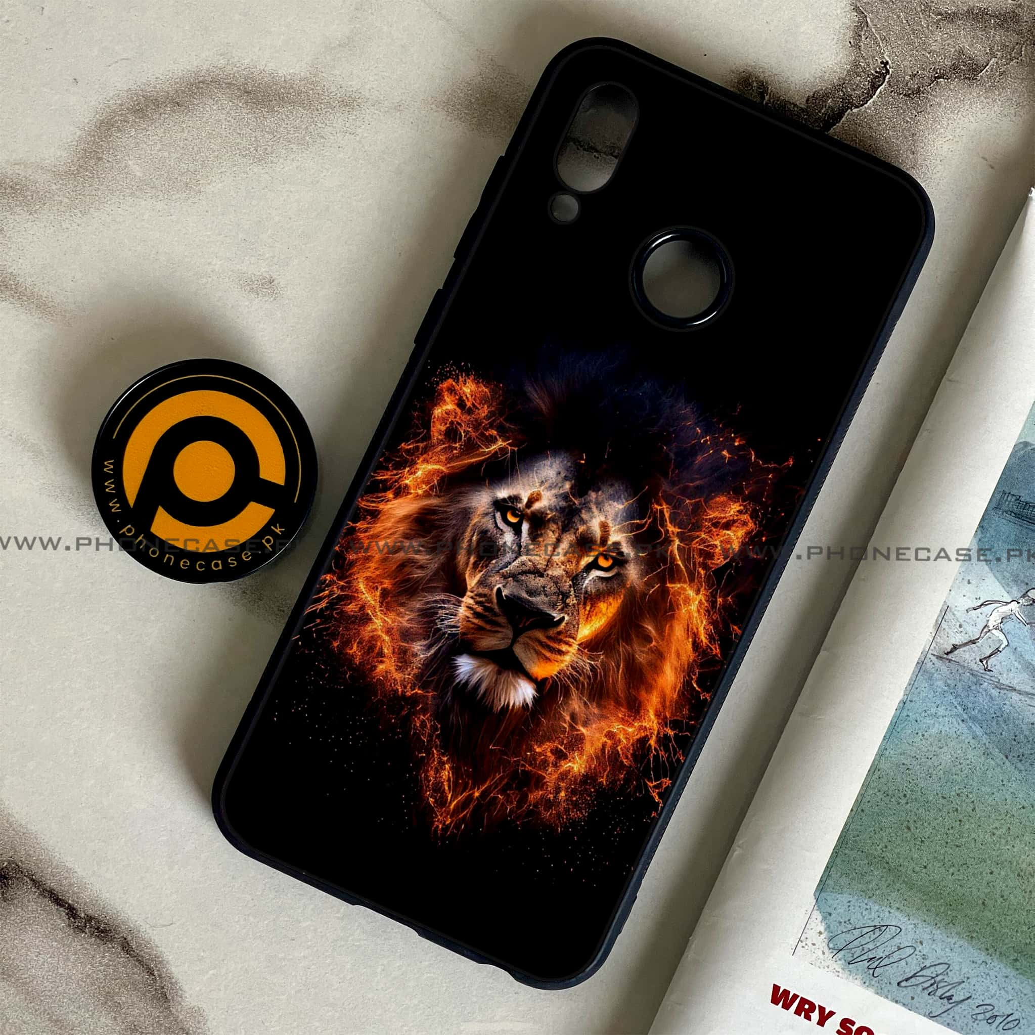 Huawei Honor Play - Tiger 2.0 Series - Premium Printed Glass soft Bumper shock Proof Case