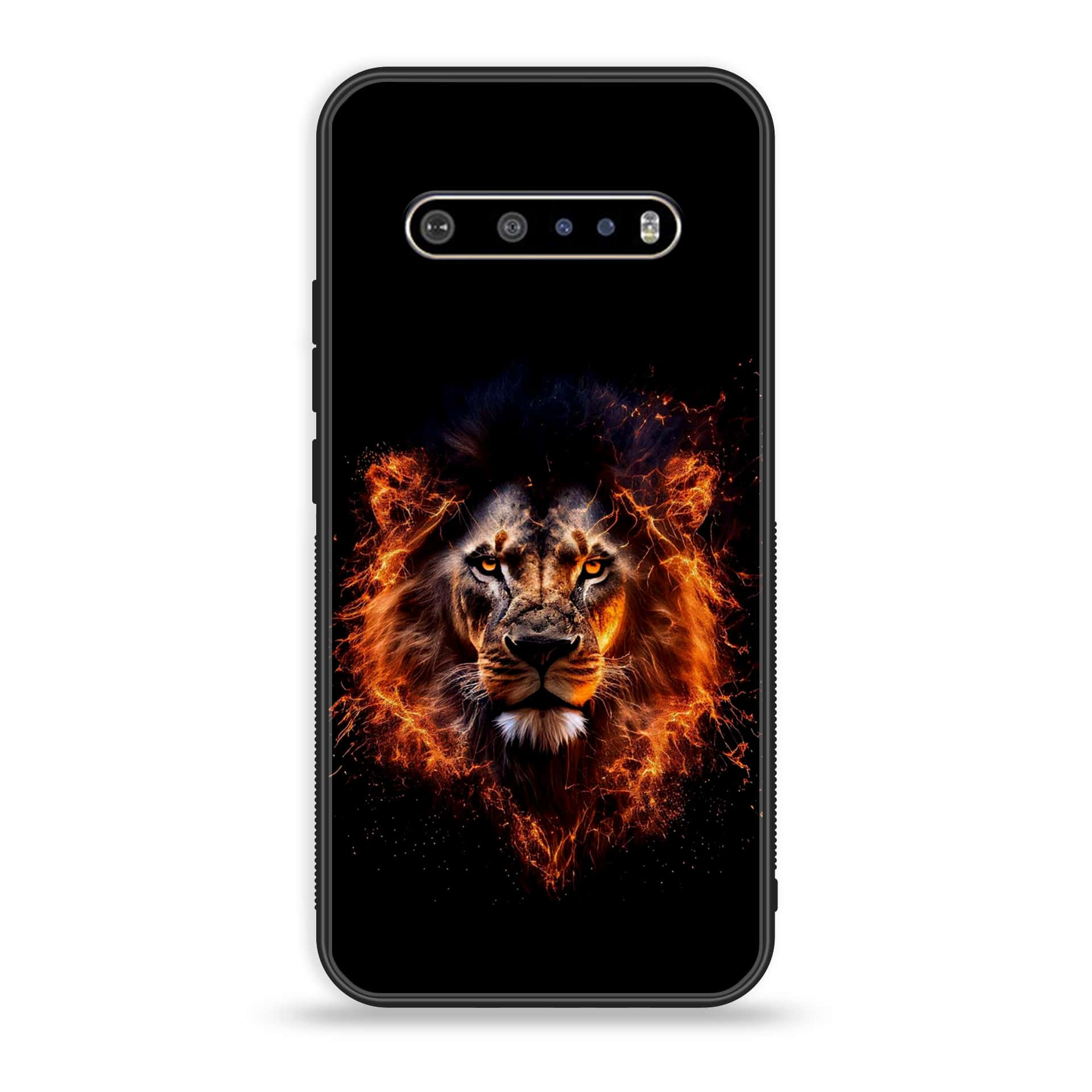 LG V60 Tiger 2.0 Series Premium Printed Glass soft Bumper shock Proof Case