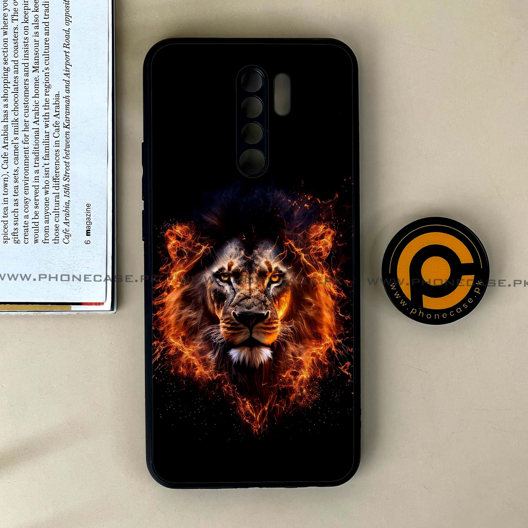 Xiaomi Redmi 9 - Tiger 2.0 Series - Premium Printed Glass soft Bumper shock Proof Case