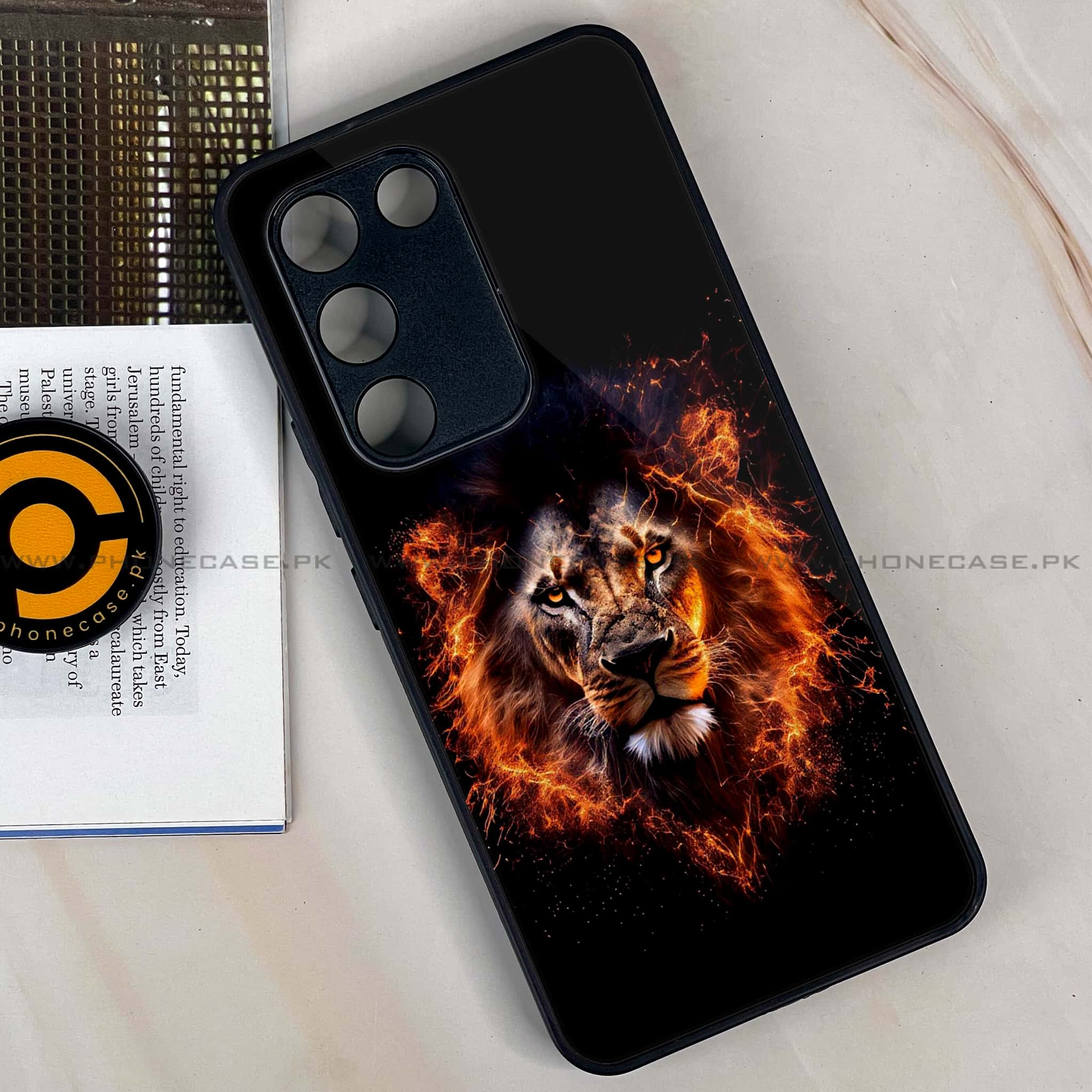 Vivo V30 Lite 4G - Tiger 2.0 Series - Premium Metal Printed soft Bumper shock Proof Case